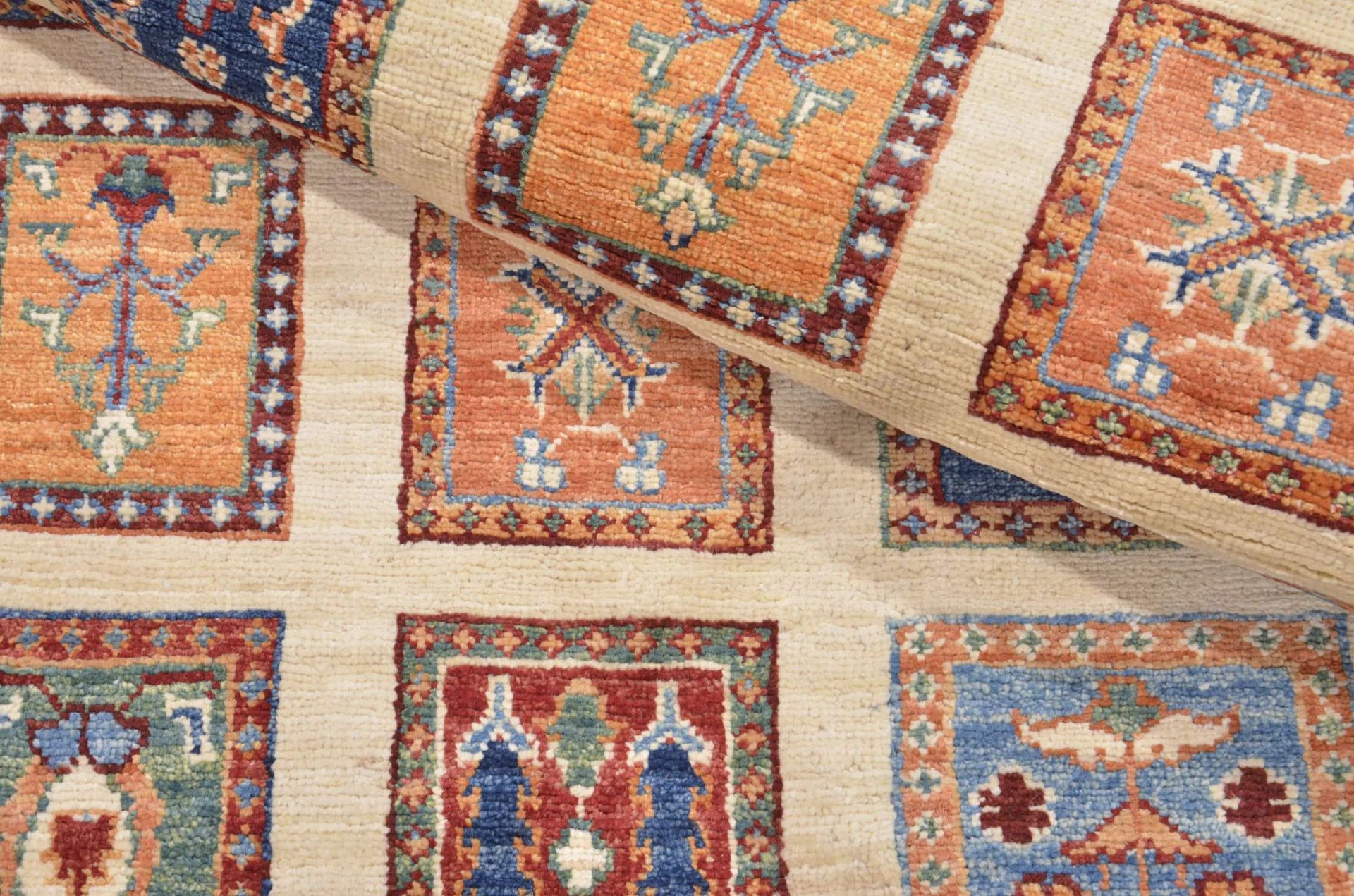 orientteppich-ziegler-114-x-640-cm-schurwolle-handgeknupft-laufer-3 Ziegler Afghan Rug 114 × 640 cm, Wool, hand-knotted