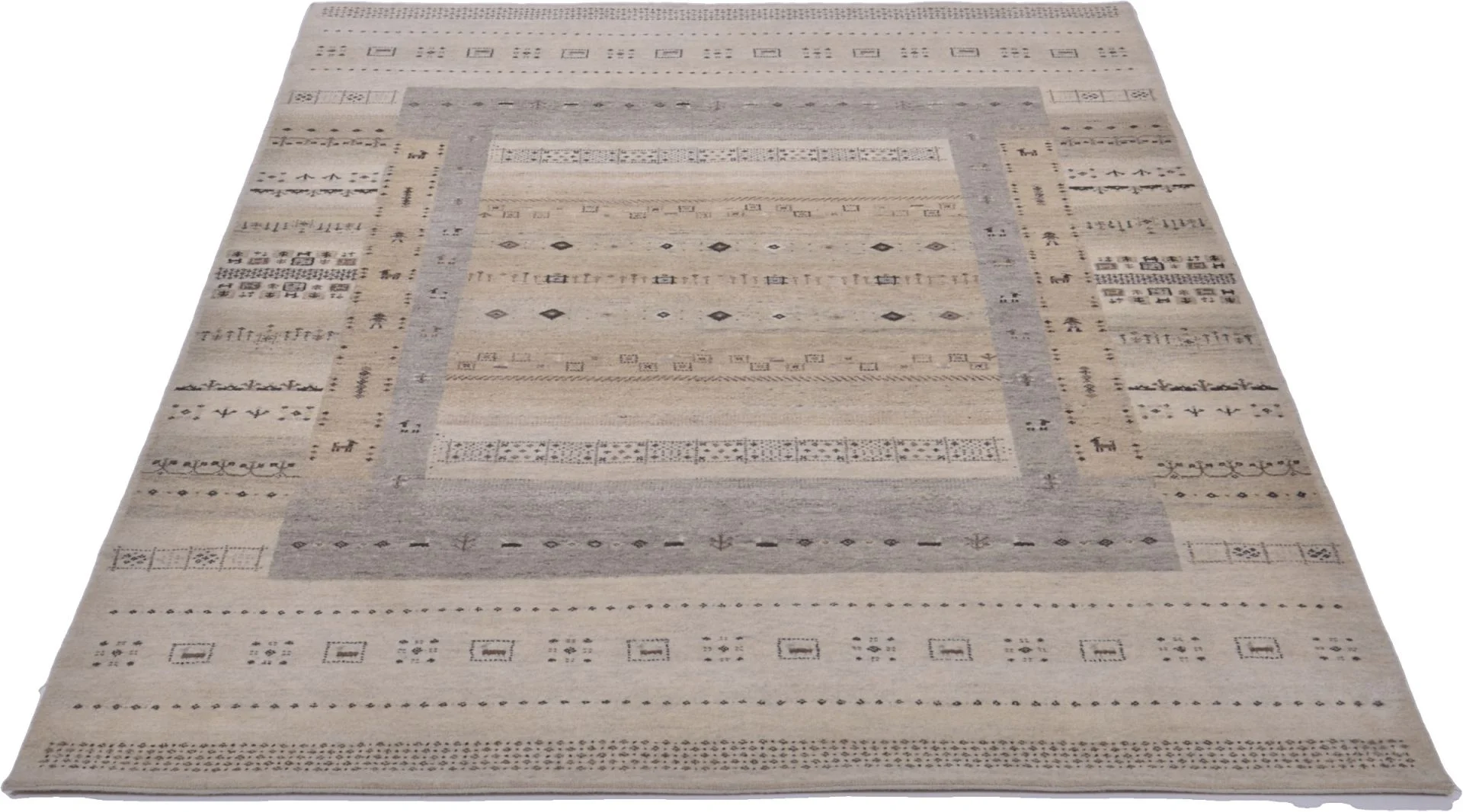orientteppich-rizbaft-173-x-243-cm-schurwolle-handgeknupft-1 Hand-Knotted Wool Loribaft Indian Rug, 173 × 243 cm