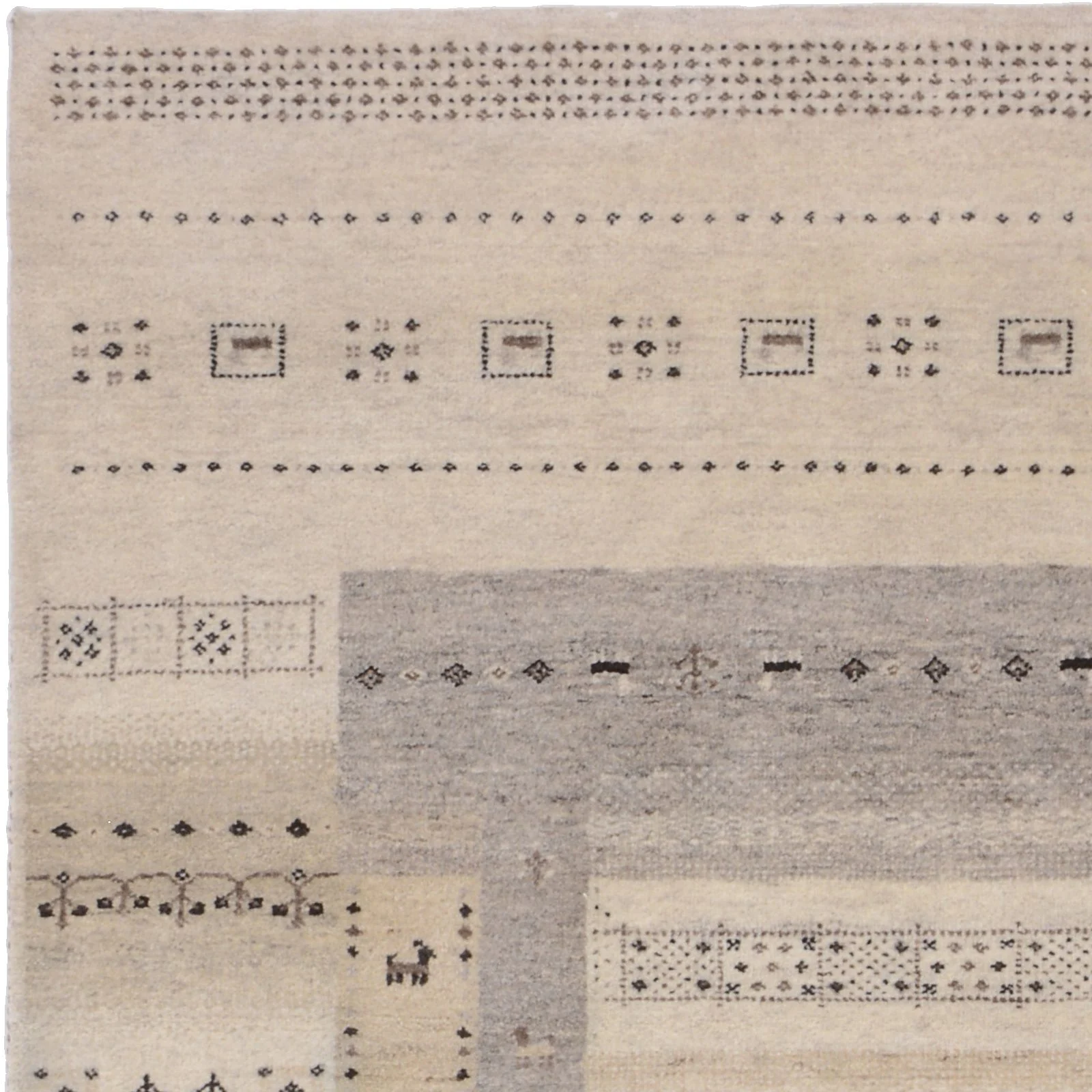 orientteppich-rizbaft-173-x-243-cm-schurwolle-handgeknupft-5 Hand-Knotted Wool Loribaft Indian Rug, 173 × 243 cm