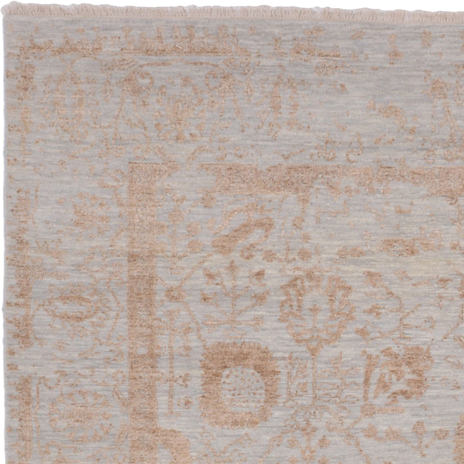 Hand-Knotted Wool Indian Rug, 246 × 309 cm