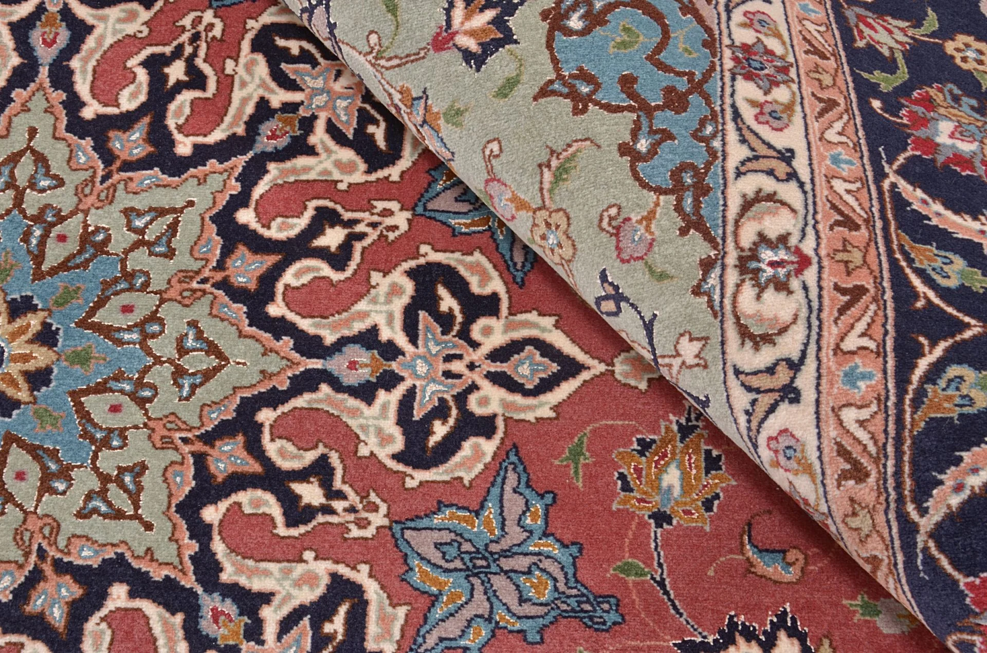Hand-Knotted Wool Tabriz Persian Rug, 206 × 215 cm