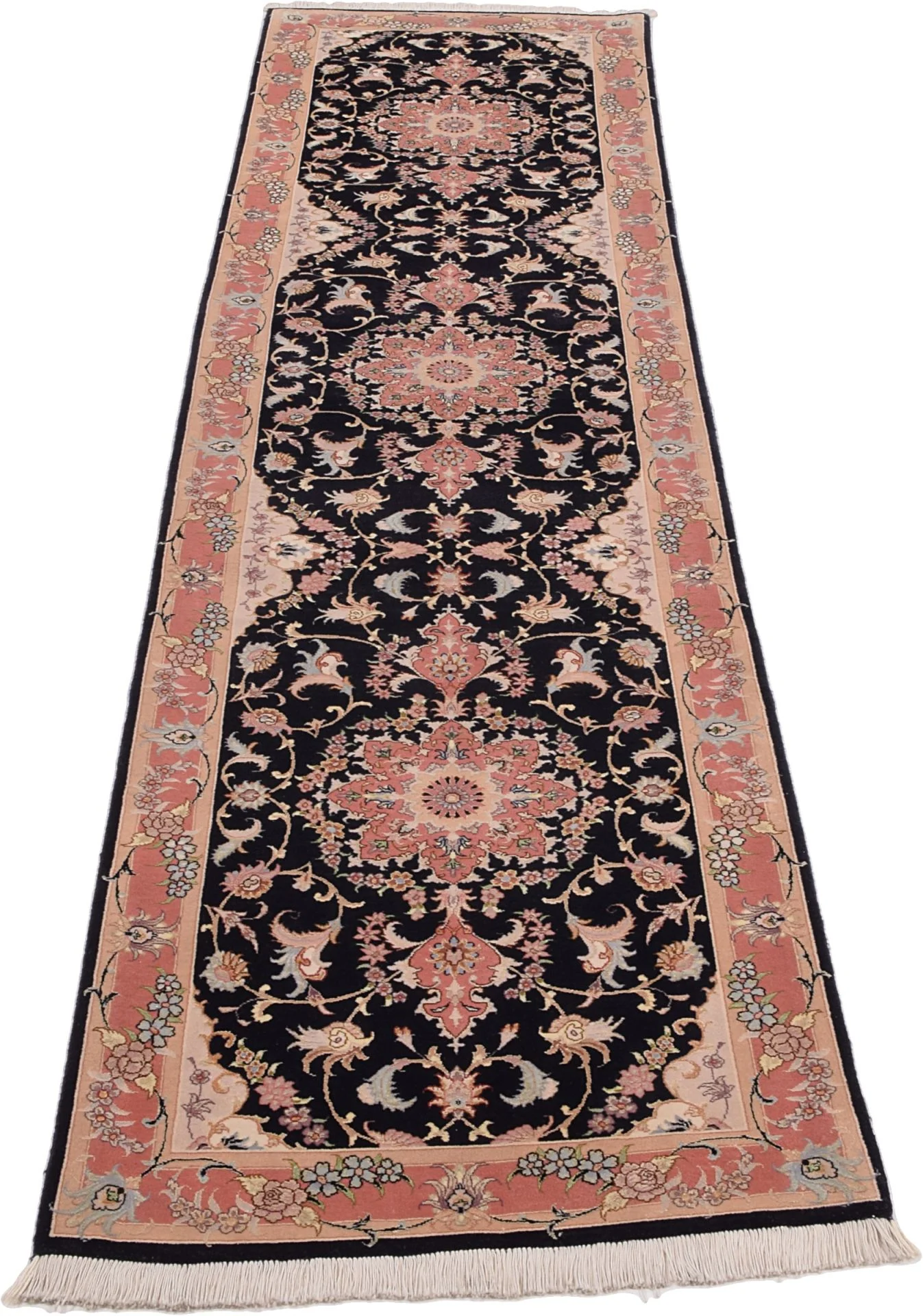 perserteppich-tabriz-86-x-350-cm-schurwolle-handgeknupft-laufer-1 Hand-Knotted Wool Tabriz Persian Rug, 86 × 350 cm