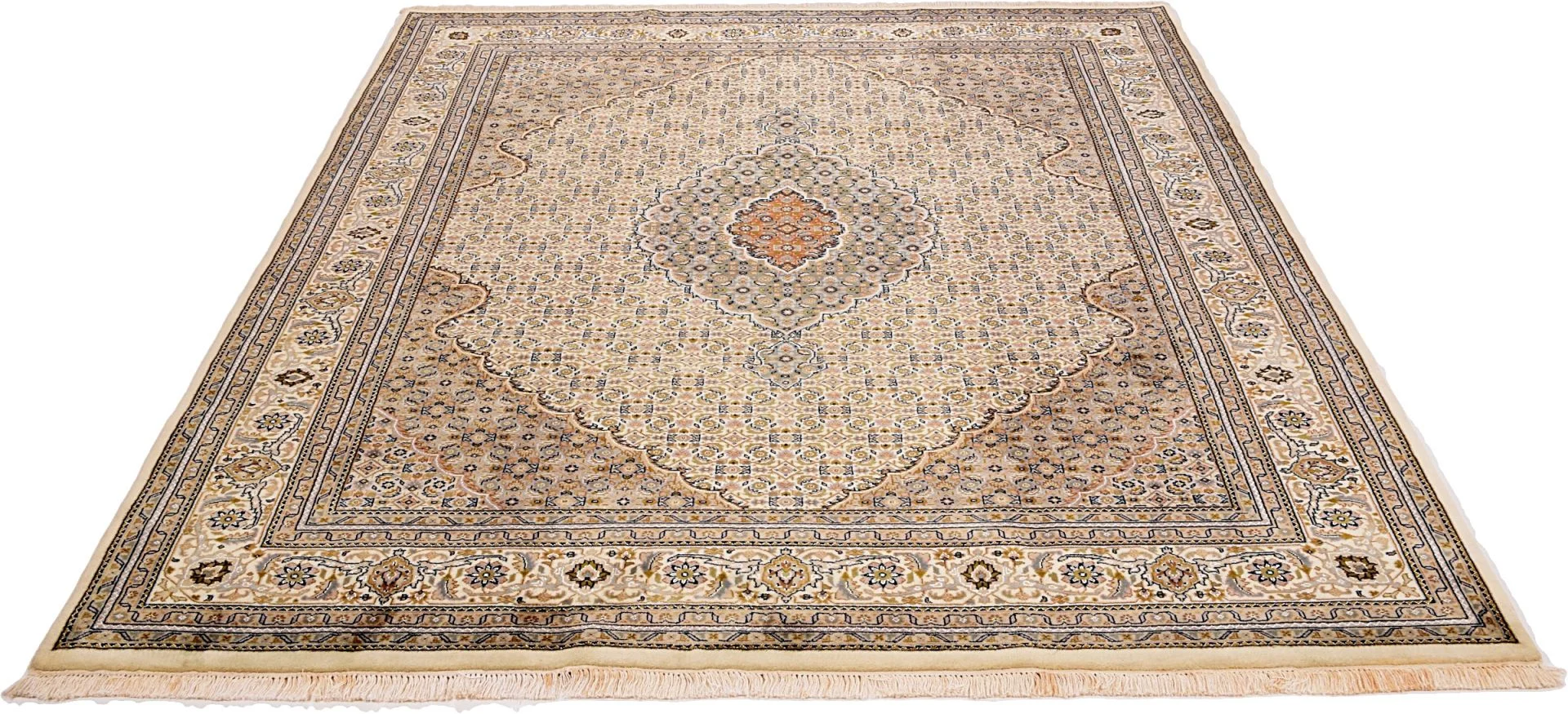 Tabriz Indian Rug — hand-knotted, 245 × 303 cm, Wool