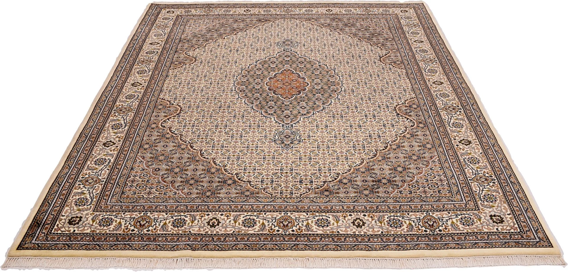 Tabriz Indian Rug — hand-knotted, 253 × 297 cm, Wool