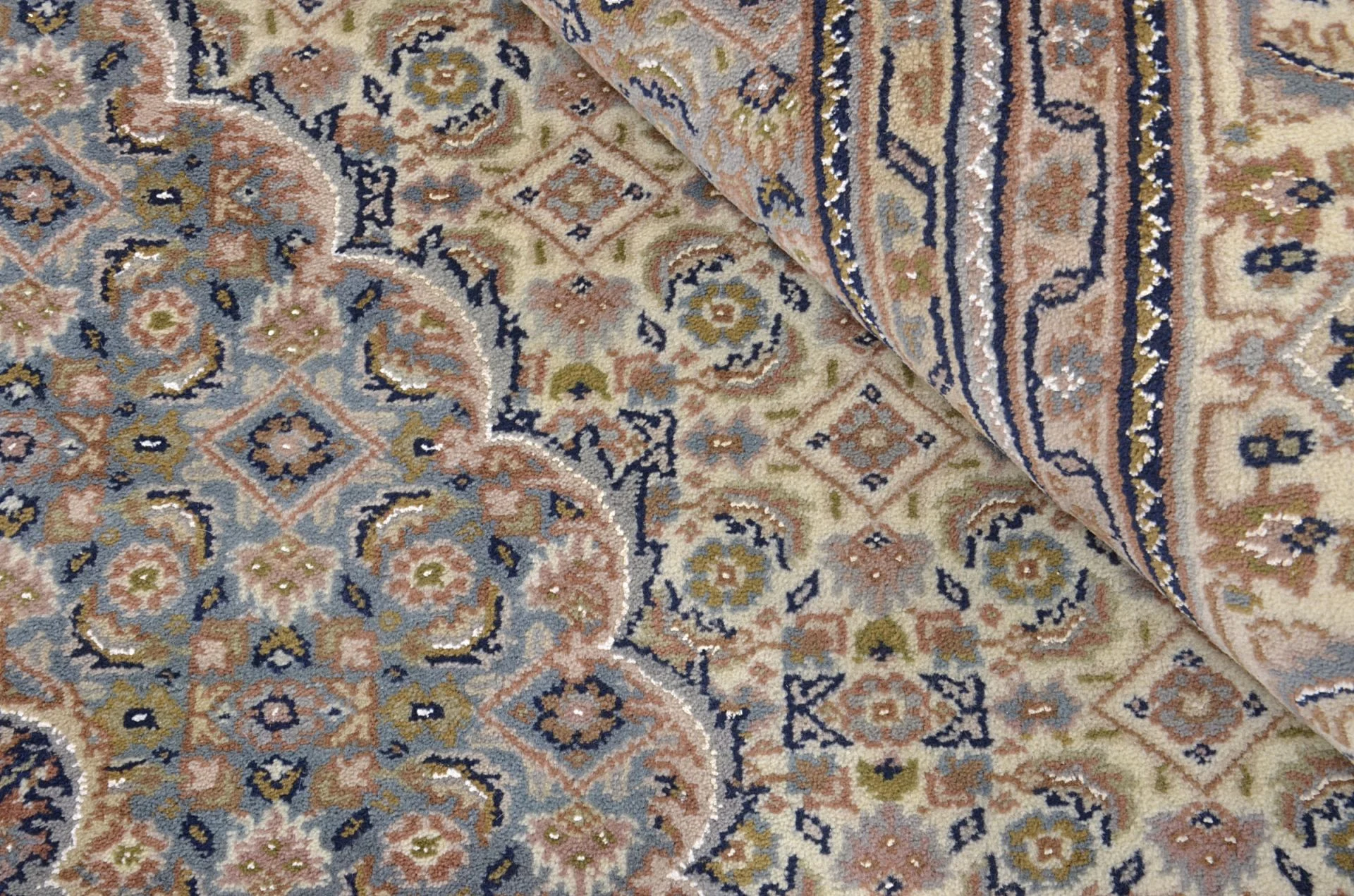Hand-Knotted Wool Tabriz Indian Rug, 251 × 296 cm