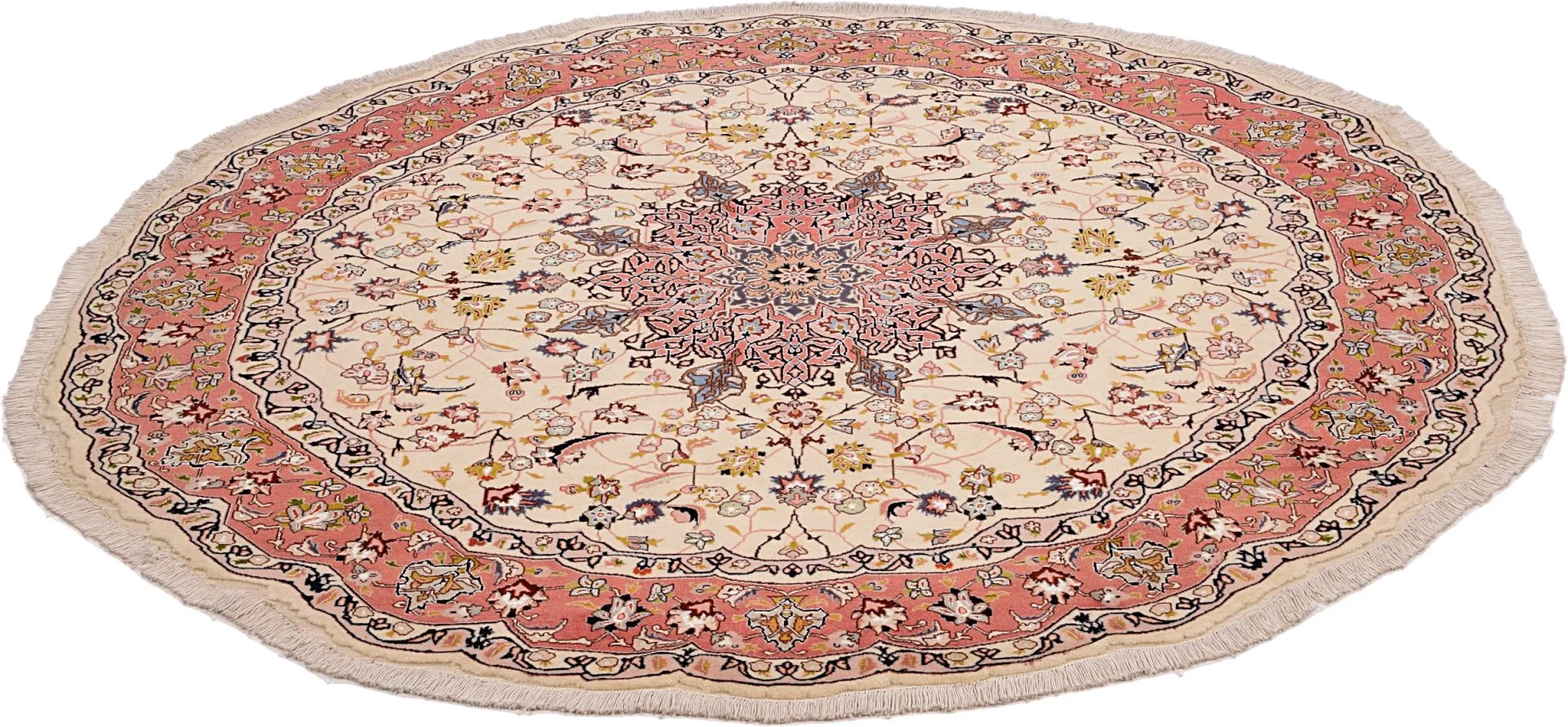 Hand-Knotted Wool Tabriz Persian Rug, 195 × 195 cm
