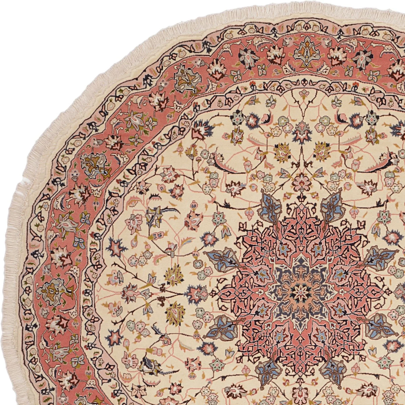 Hand-Knotted Wool Tabriz Persian Rug, 195 × 195 cm