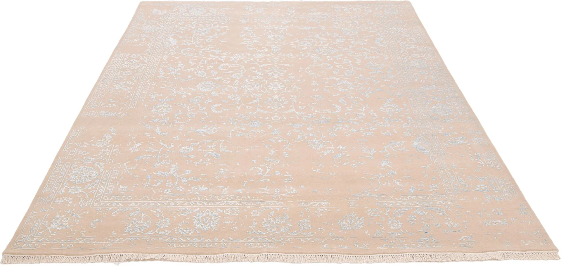 Indian Rug — hand-knotted, 240 × 299 cm, Wool