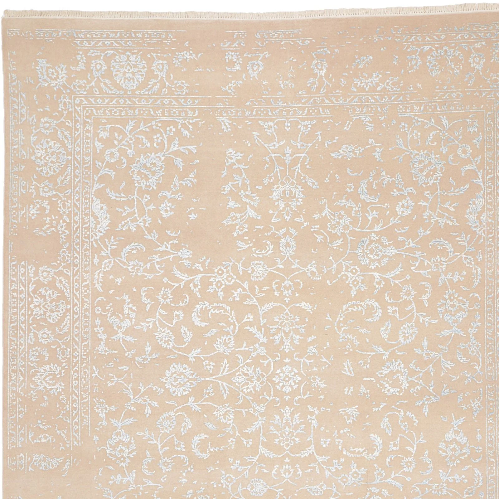 Indian Rug — hand-knotted, 240 × 299 cm, Wool