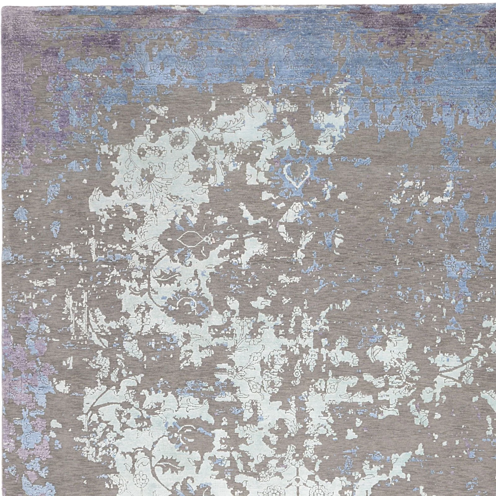 Indian Rug — hand-knotted, 245 × 302 cm, Wool