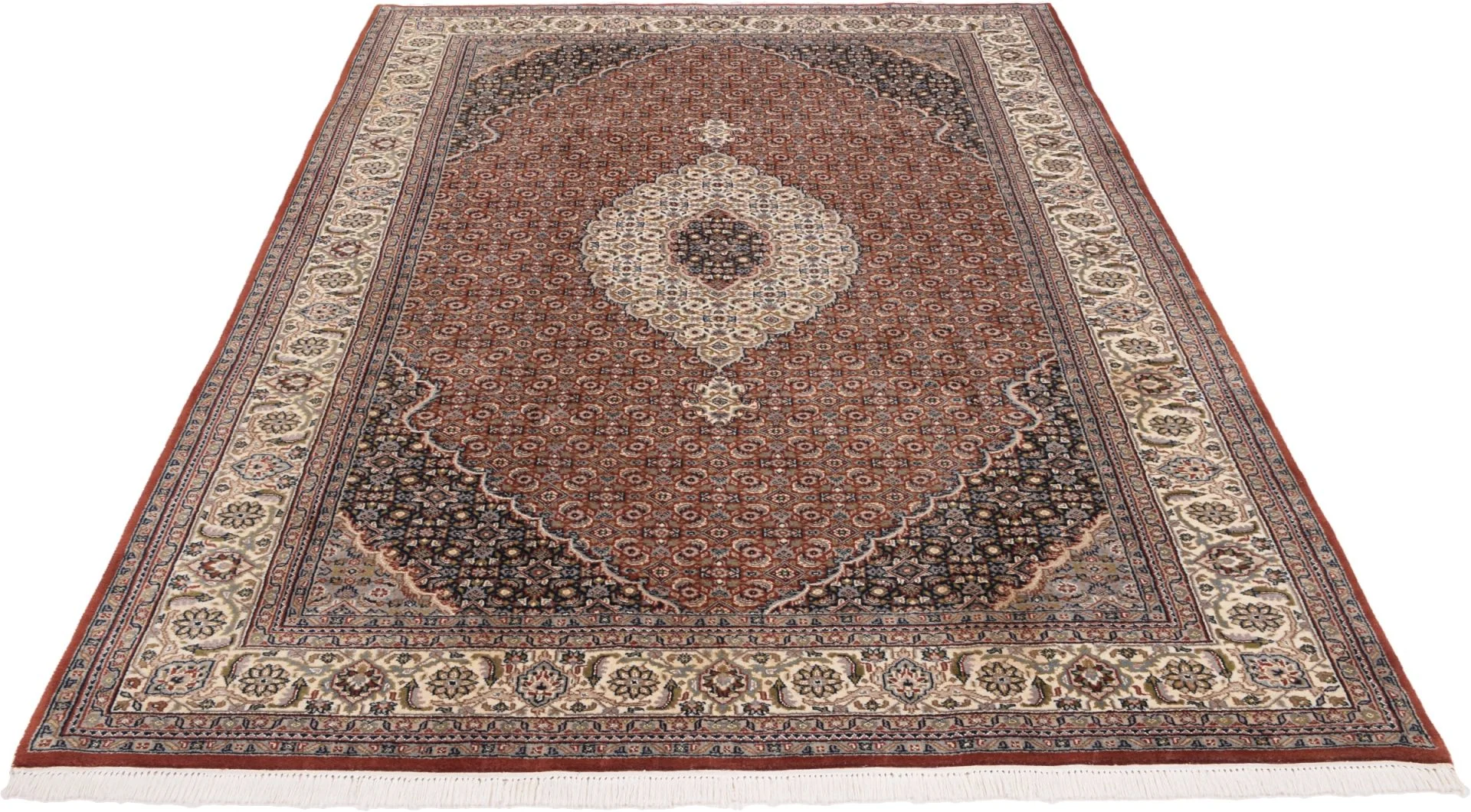 Tabriz Indian Rug — hand-knotted, 200 × 300 cm, Wool & Silk