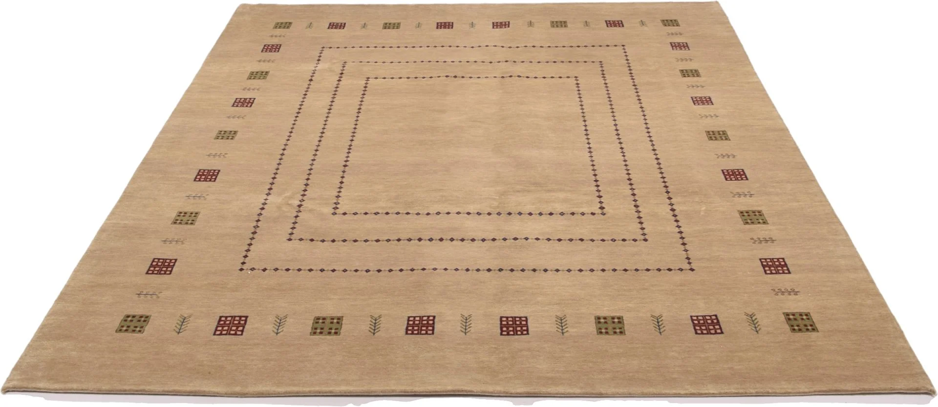 orientteppich-loribaft-240-x-290-cm-schurwolle-handgeknupft-1 Loribaft Indian Rug 240 × 290 cm, Wool, hand-knotted