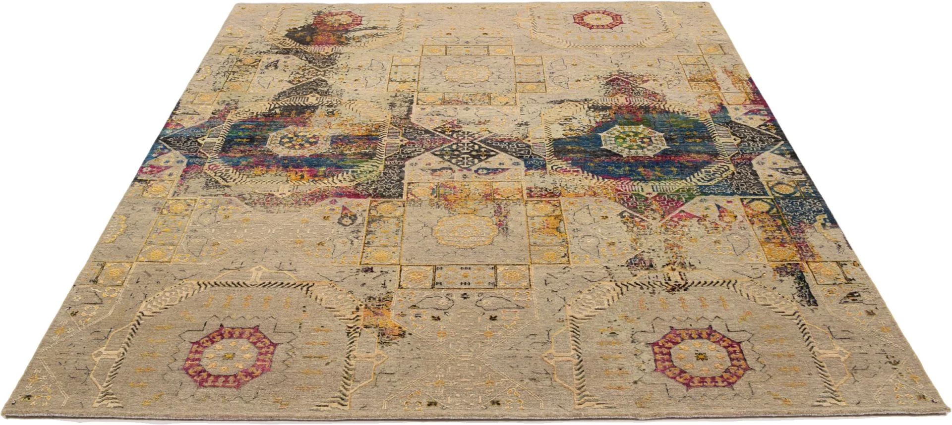 Indian Rug 245 × 297 cm, hand-knotted