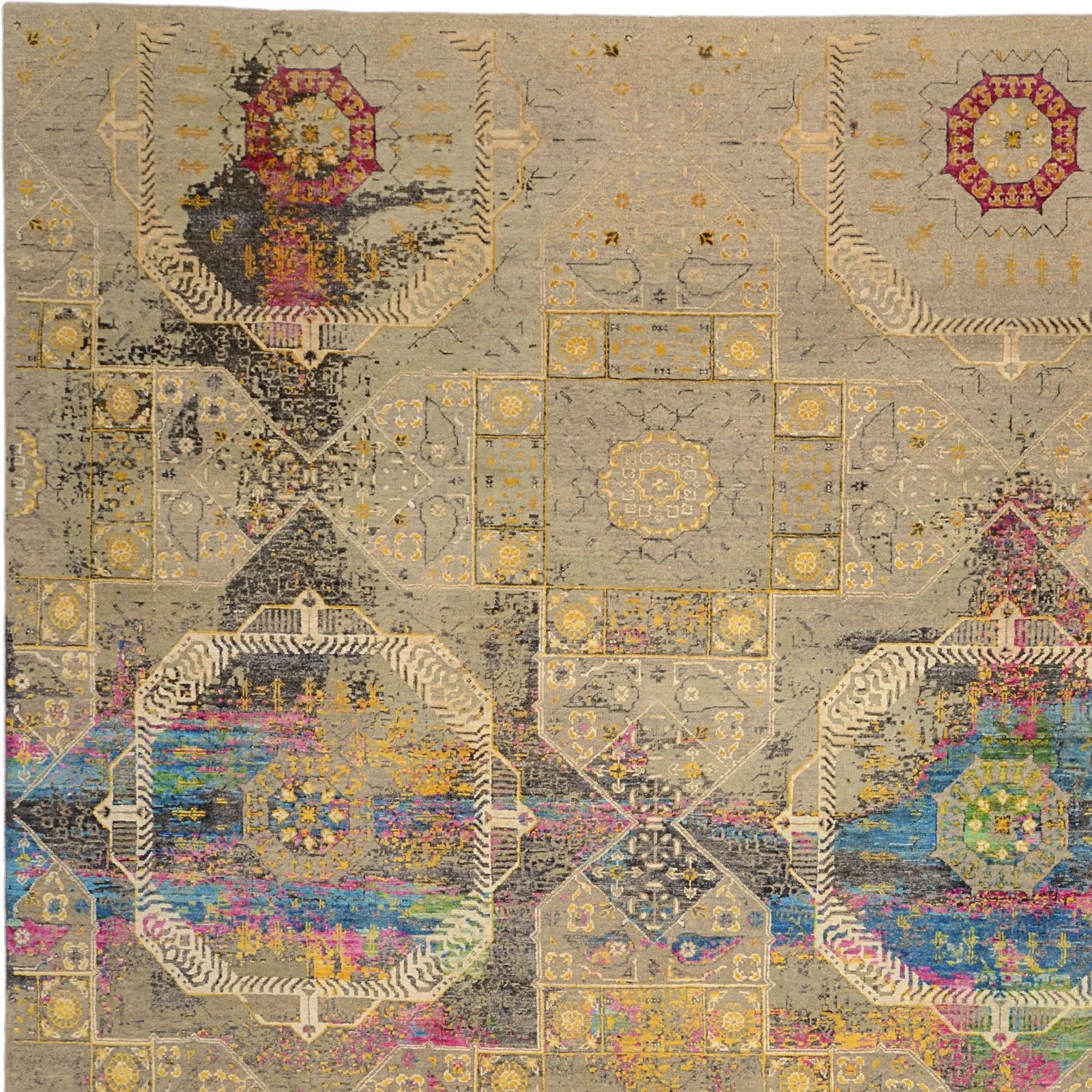 Indian Rug 245 × 297 cm, hand-knotted