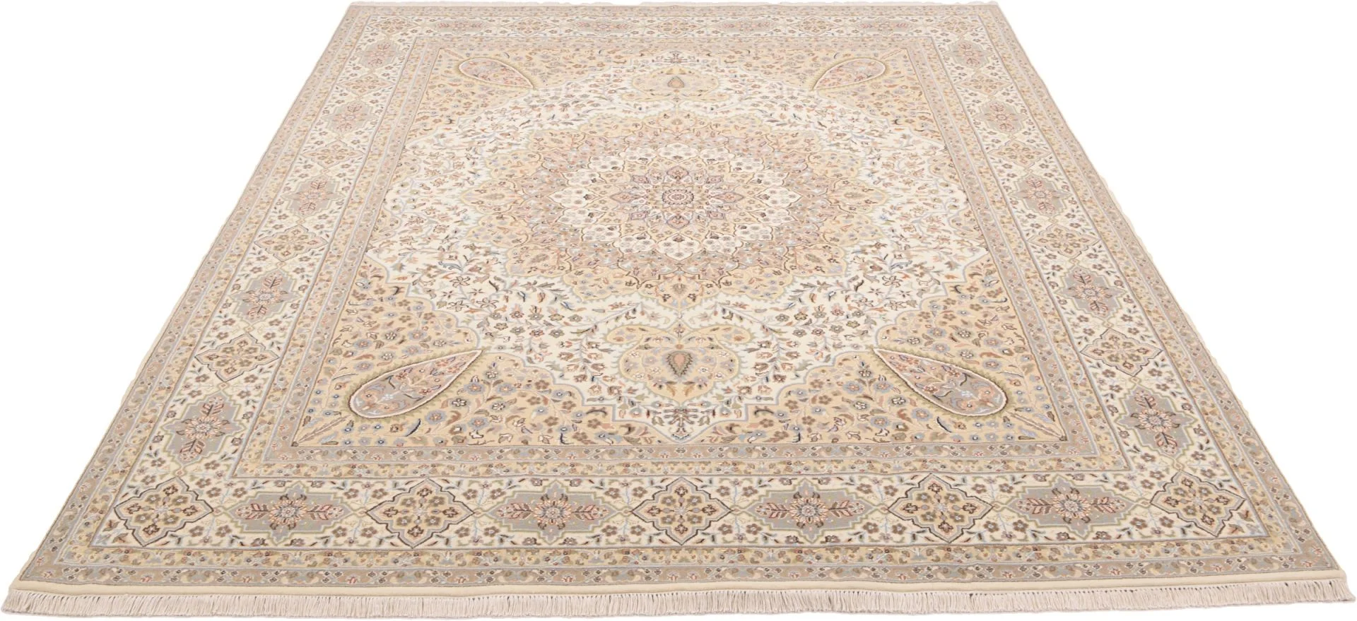 Tabriz Indian Rug — hand-knotted, 243 × 302 cm