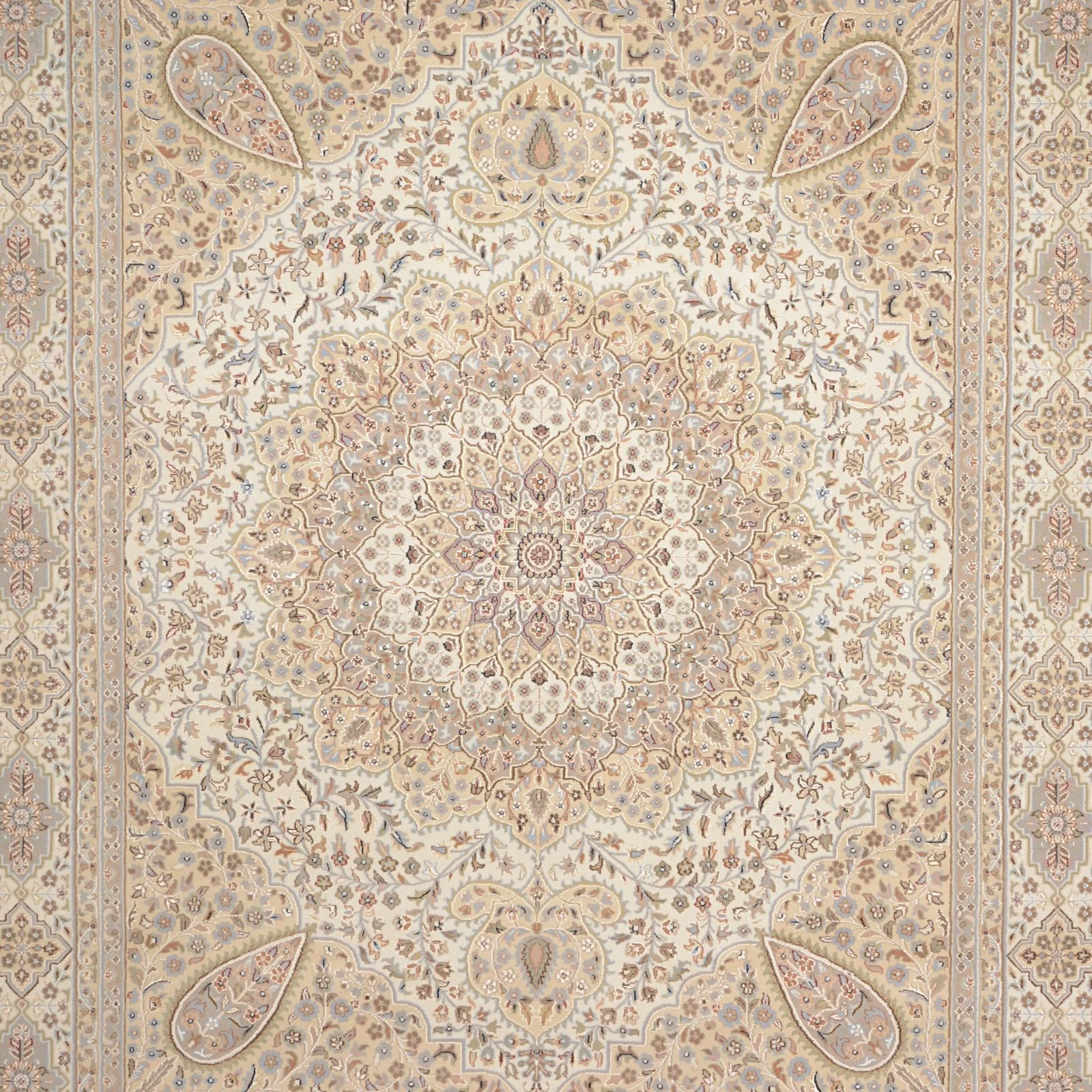 Tabriz Indian Rug — hand-knotted, 243 × 302 cm