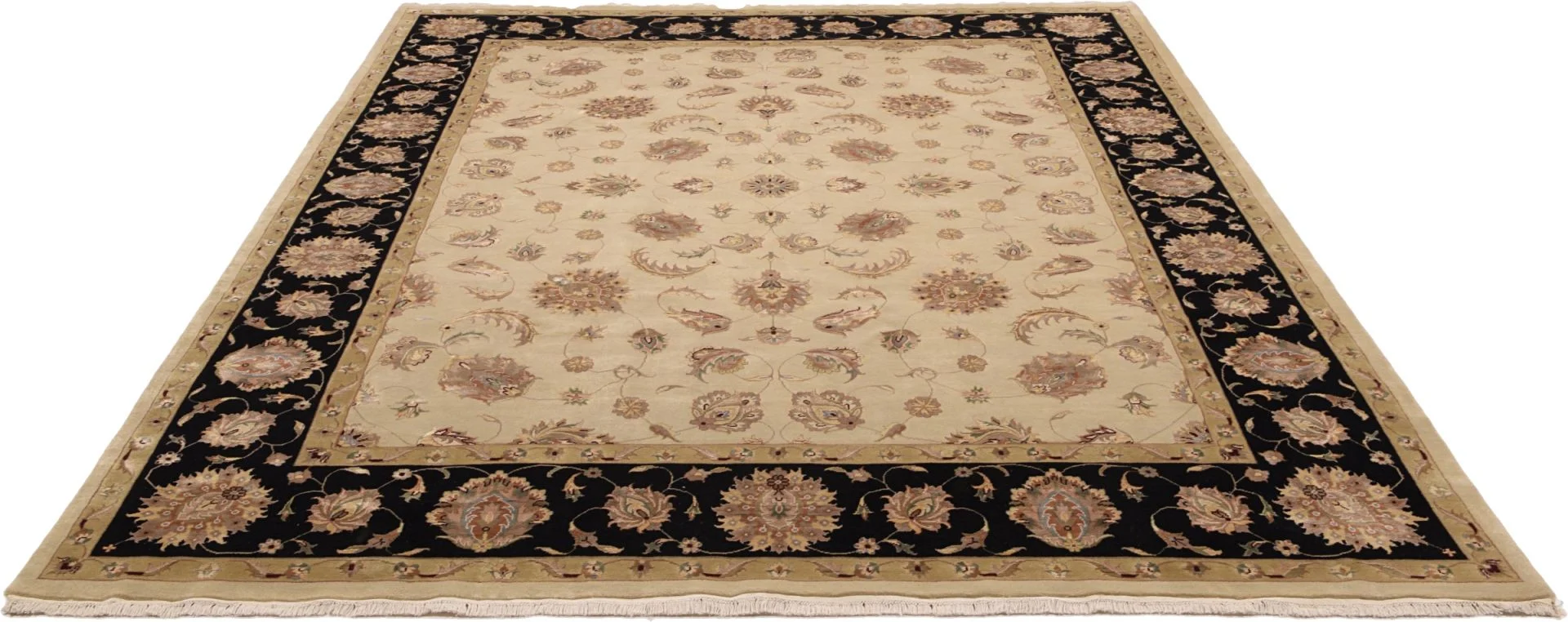 Tabriz Indian Rug — hand-knotted, 273 × 366 cm