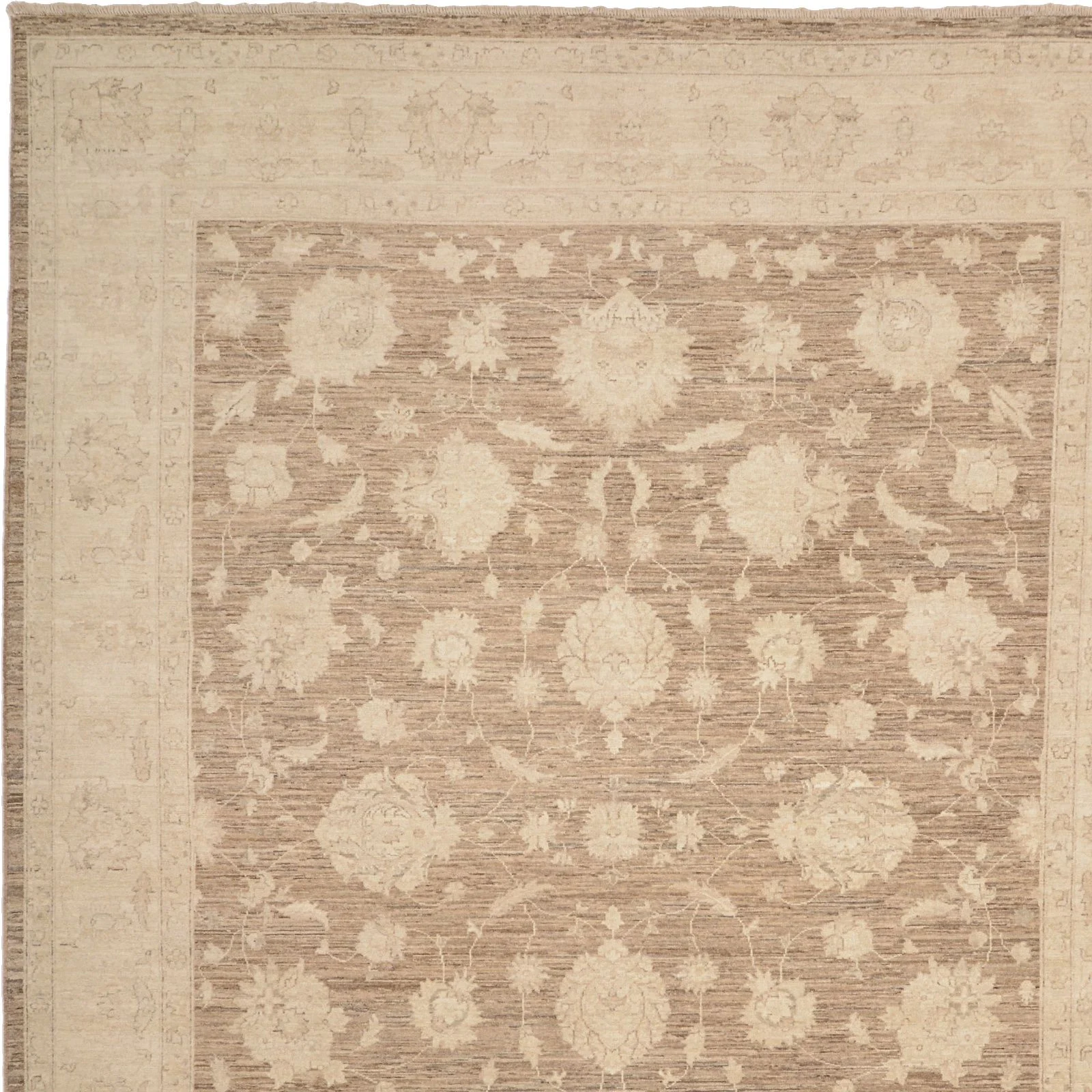 Hand-Knotted Wool Ziegler Pakistani Rug, 270 × 358 cm