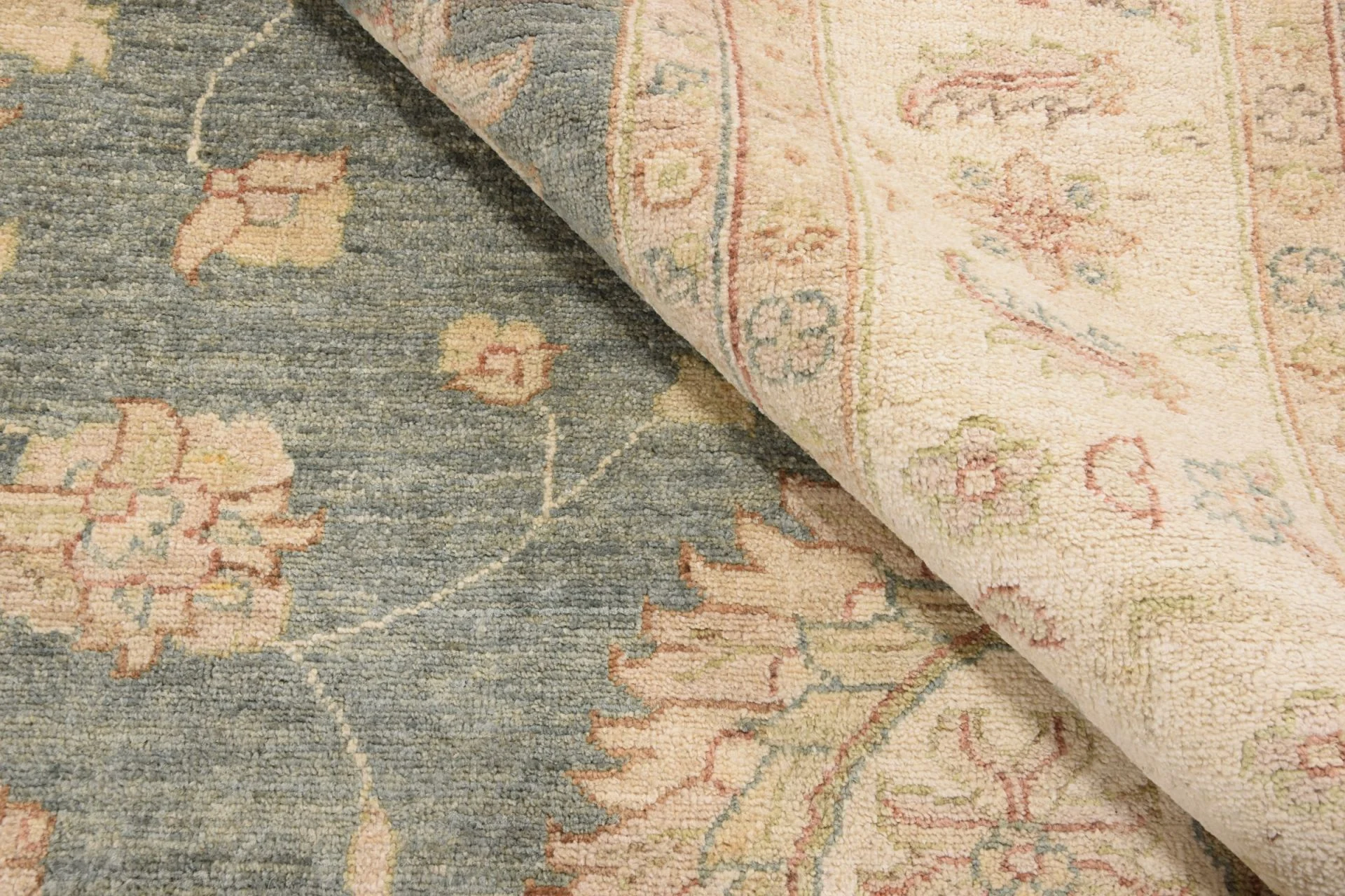 Hand-Knotted Wool Ziegler Pakistani Rug, 246 × 295 cm