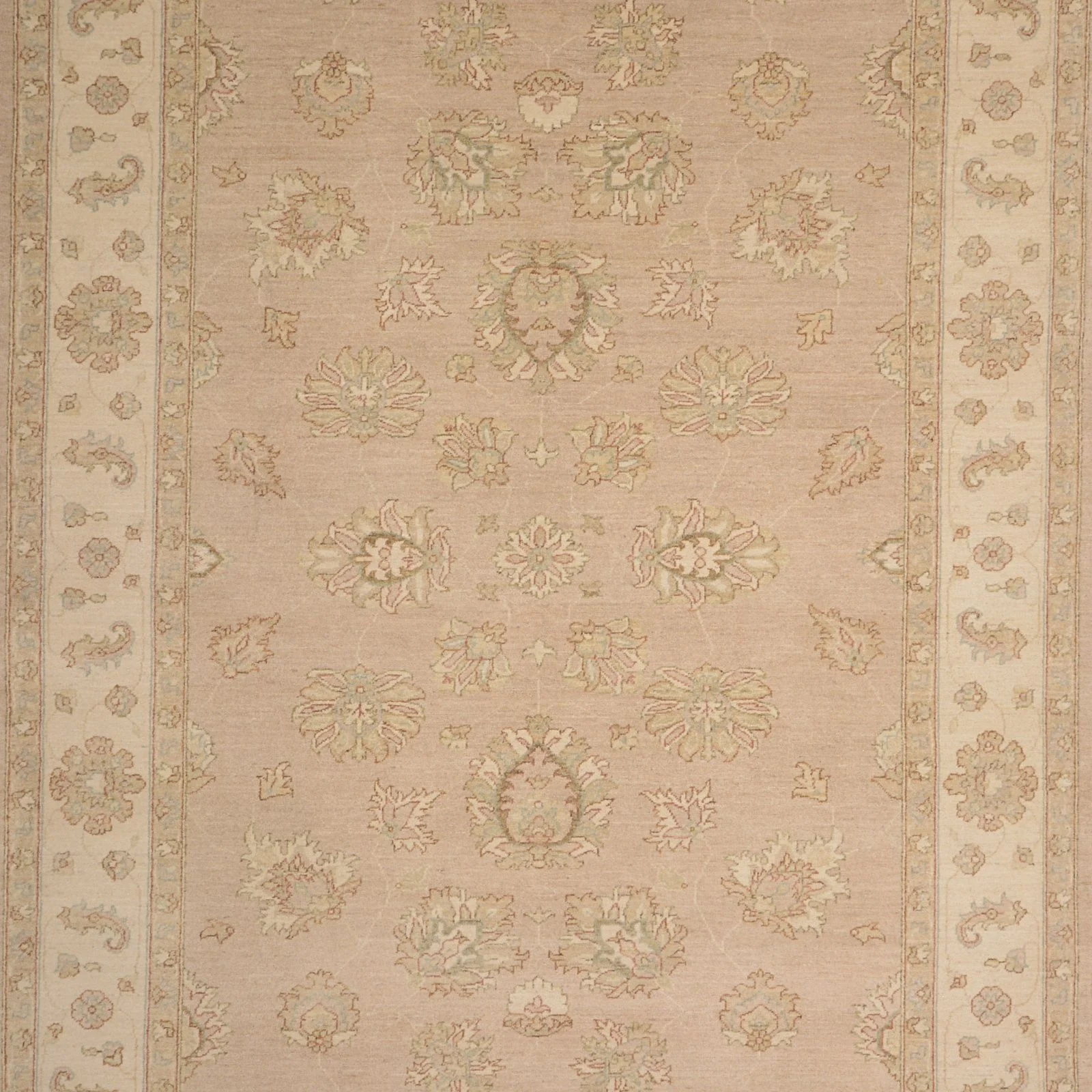 Hand-Knotted Wool Ziegler Pakistani Rug, 209 × 299 cm