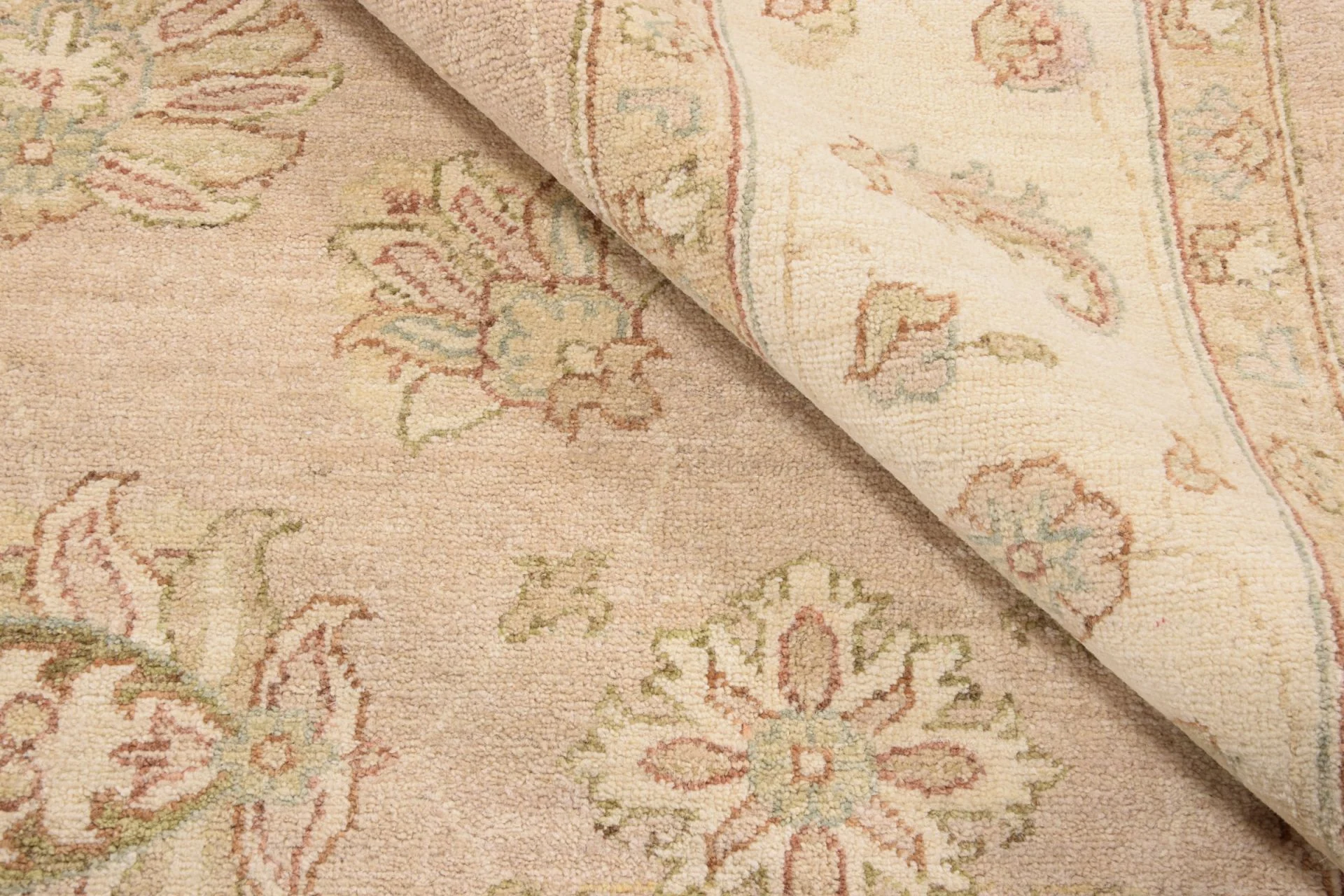 Hand-Knotted Wool Ziegler Pakistani Rug, 209 × 299 cm
