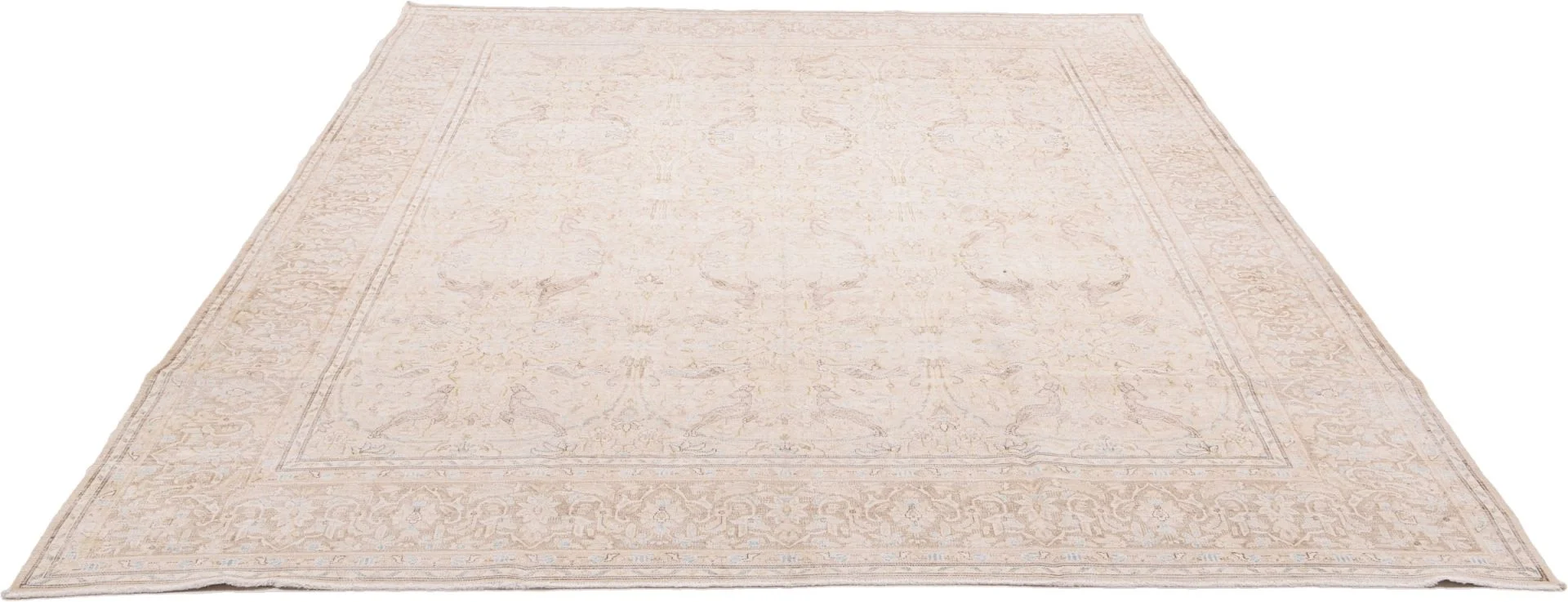 Hand-Knotted Wool Pakistani Rug, 300 × 379 cm