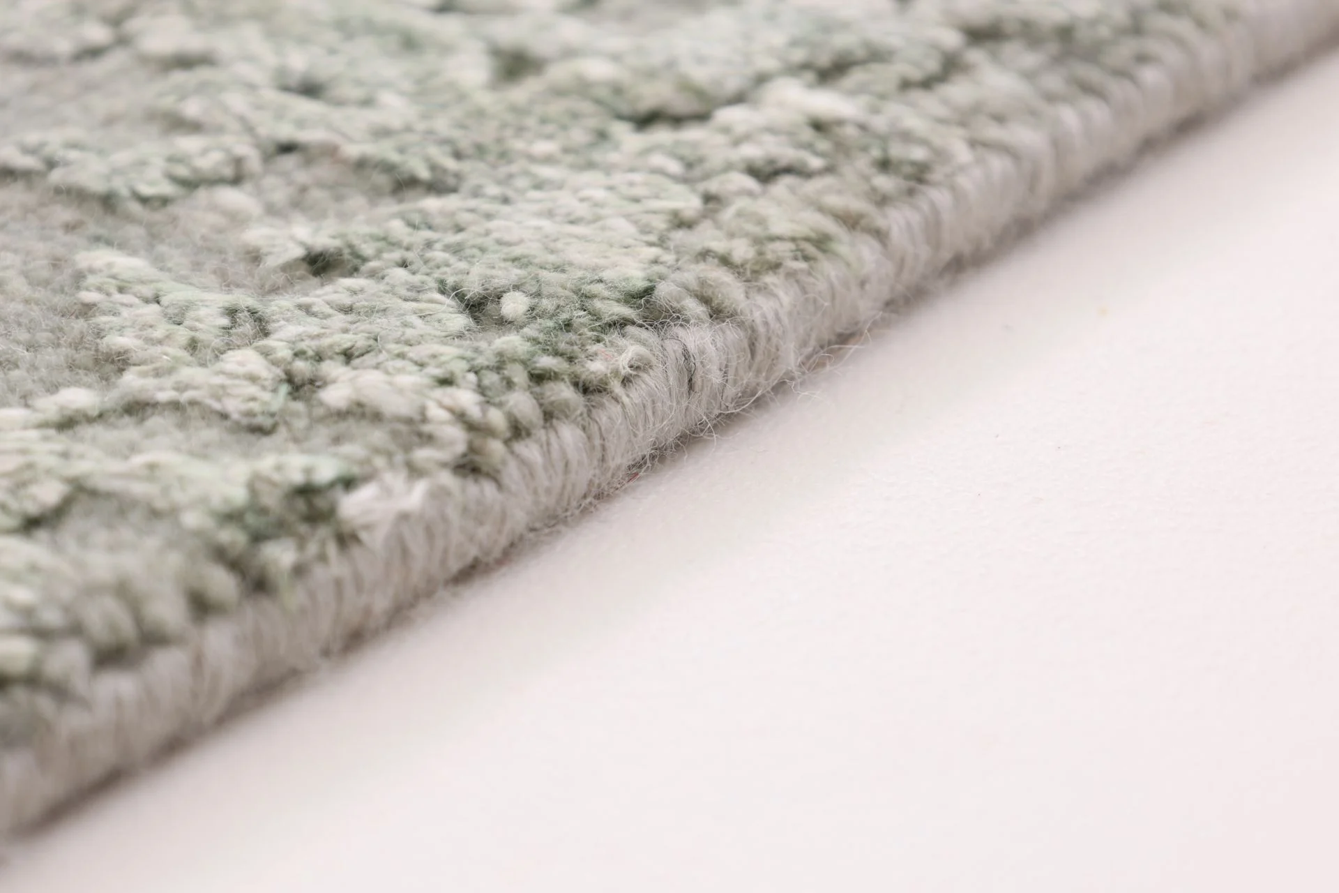 Hand-Knotted Wool & Silk Indian Rug, 201 × 306 cm