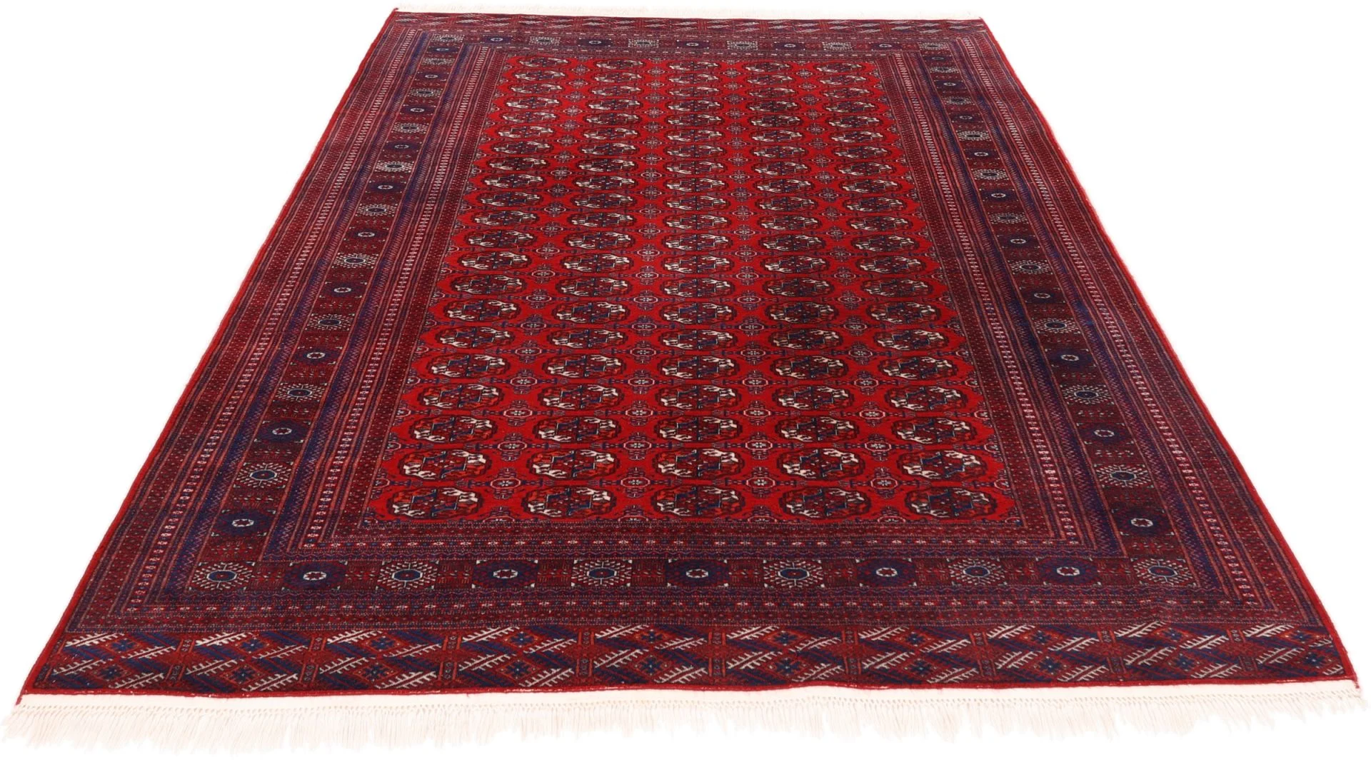 perserteppich-buchara-228-x-306-cm-schurwolle-handgeknupft-tekke-5 Hand-Knotted Wool Persian Rug, 228 × 306 cm