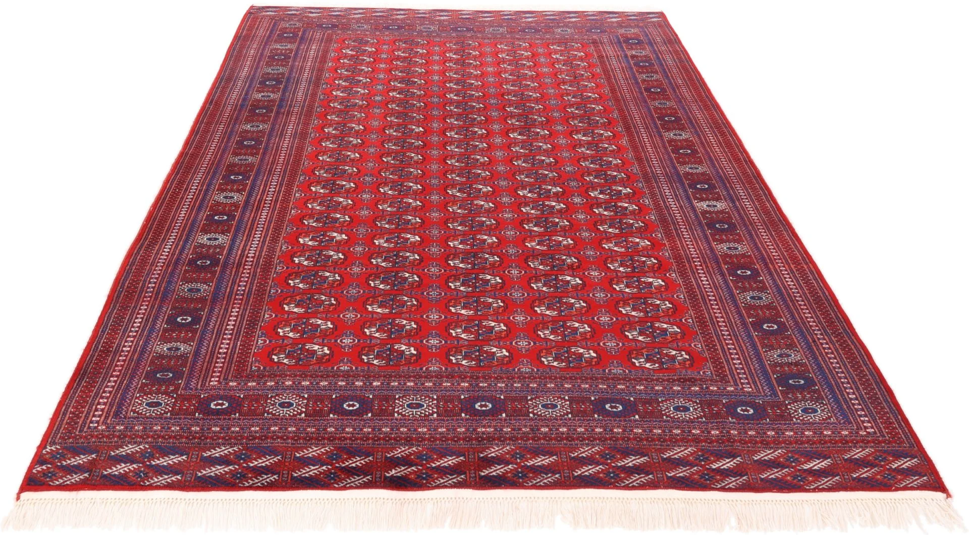 perserteppich-buchara-228-x-306-cm-schurwolle-handgeknupft-tekke-7 Hand-Knotted Wool Persian Rug, 228 × 306 cm
