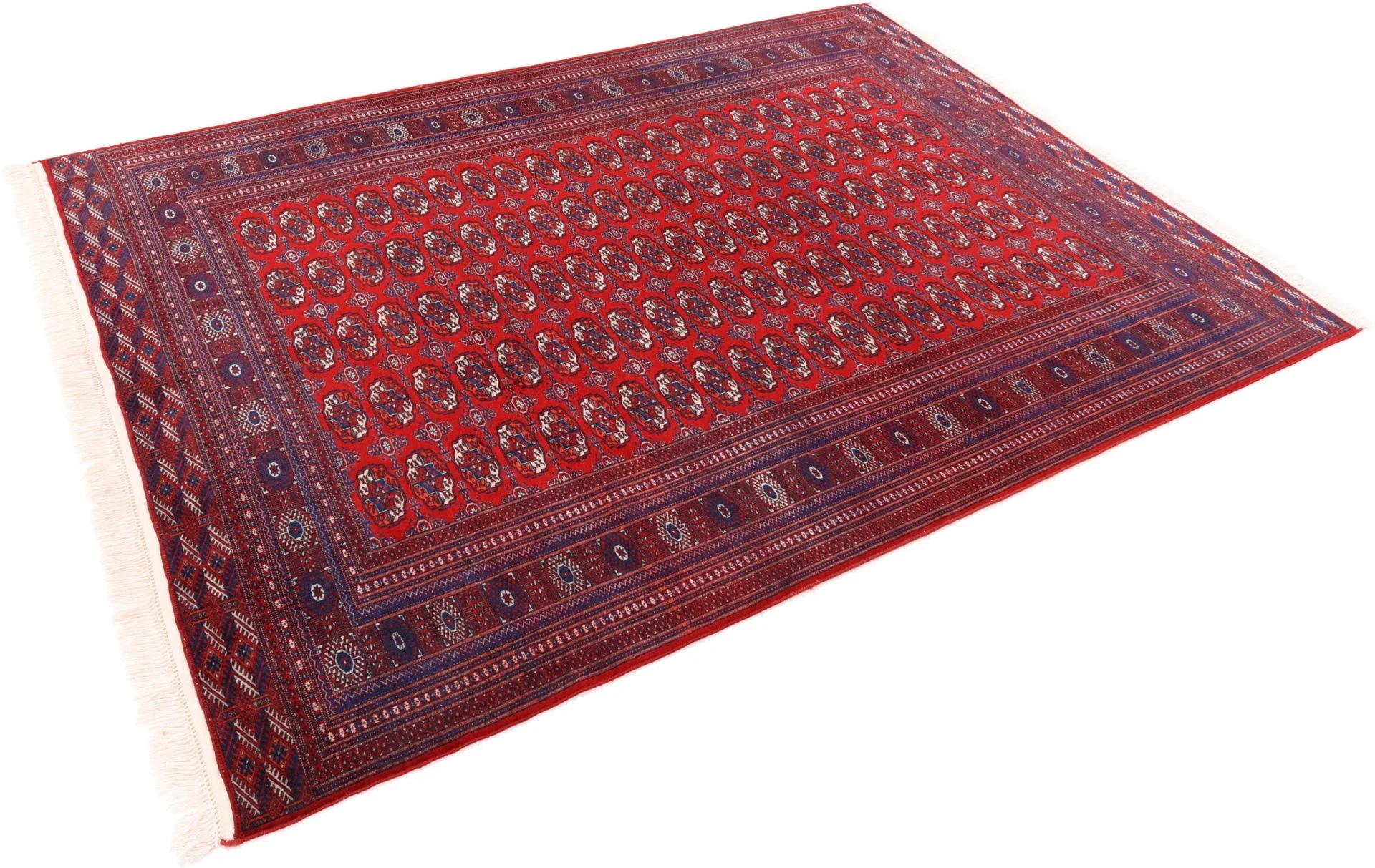 perserteppich-buchara-228-x-306-cm-schurwolle-handgeknupft-tekke-11 Hand-Knotted Wool Persian Rug, 228 × 306 cm