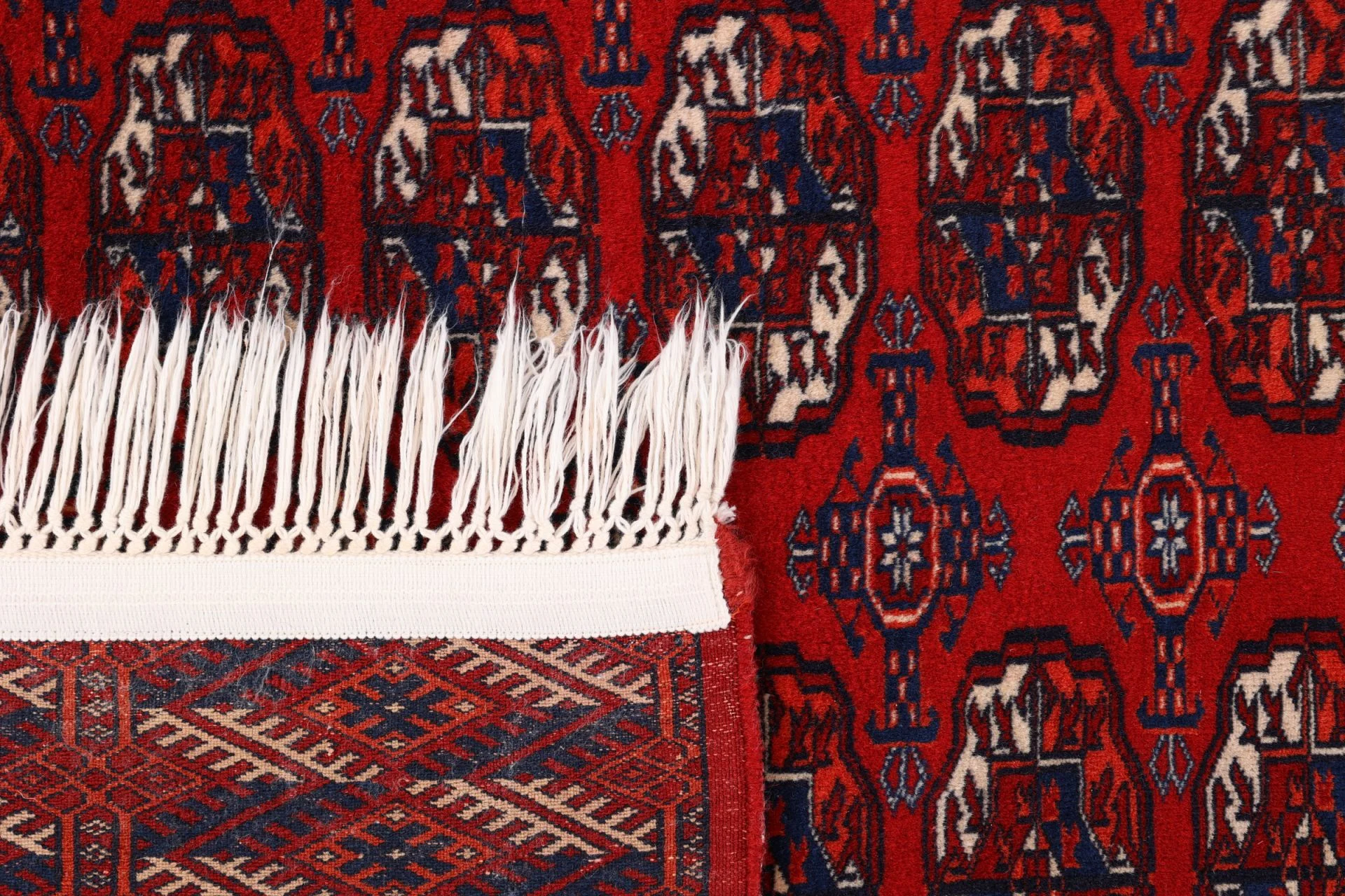 perserteppich-buchara-228-x-306-cm-schurwolle-handgeknupft-tekke-14 Hand-Knotted Wool Persian Rug, 228 × 306 cm