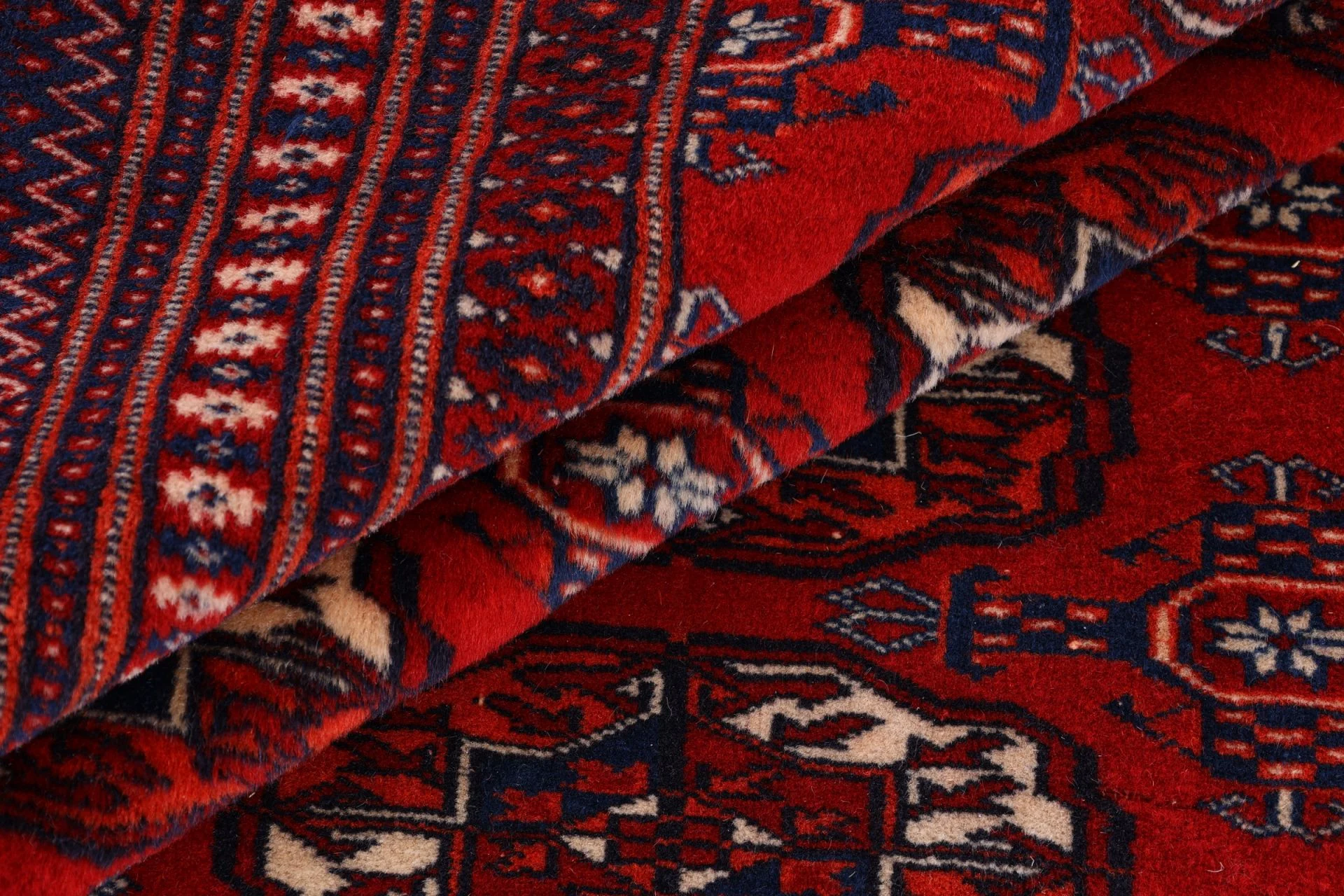 perserteppich-buchara-228-x-306-cm-schurwolle-handgeknupft-tekke-16 Hand-Knotted Wool Persian Rug, 228 × 306 cm