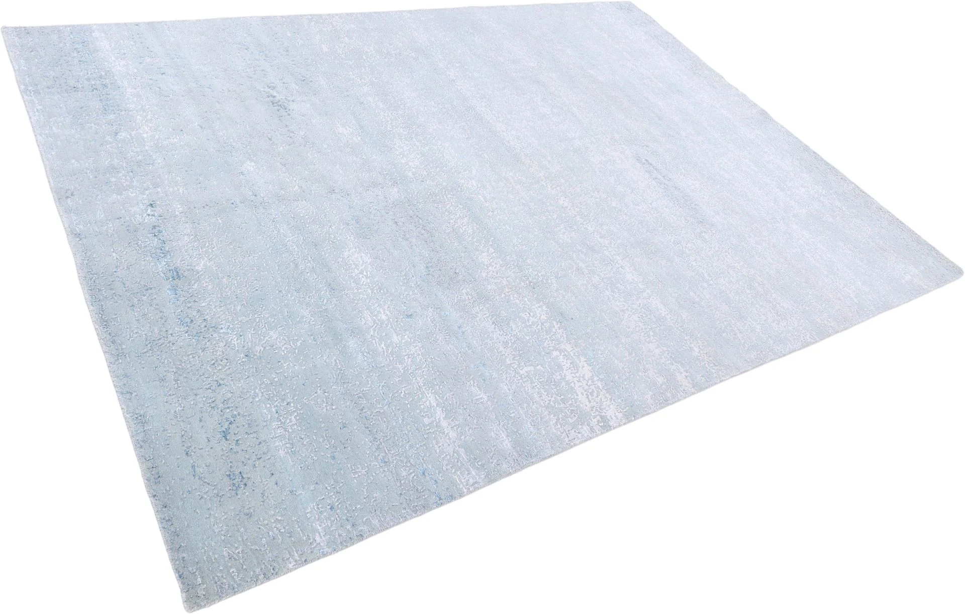 Hand-Knotted Wool & Silk Indian Rug, 251 × 350 cm