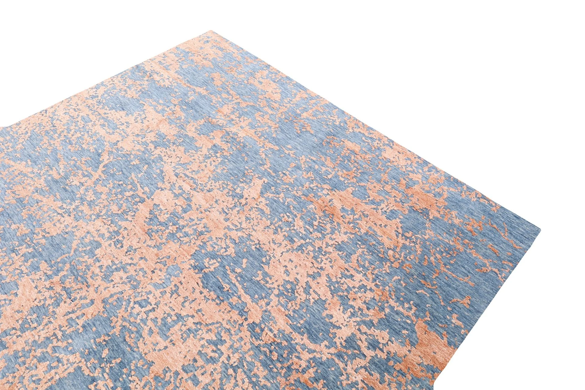 Hand-Knotted Wool & Silk Indian Rug, 246 × 318 cm