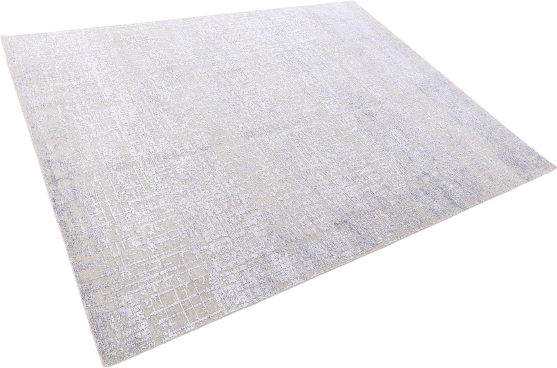 Hand-Knotted Wool & Silk Indian Rug, 238 × 312 cm