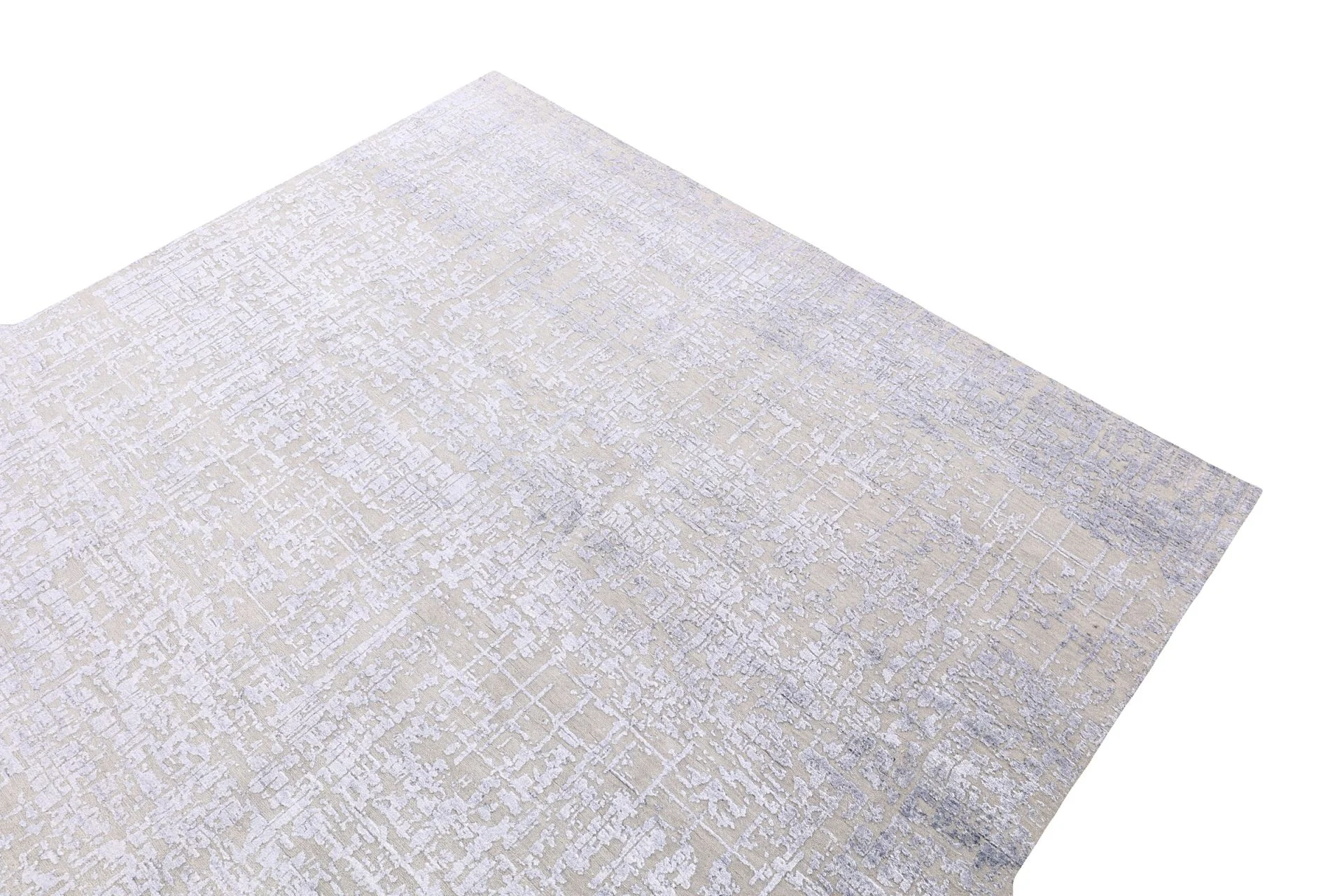 Hand-Knotted Wool & Silk Indian Rug, 238 × 312 cm