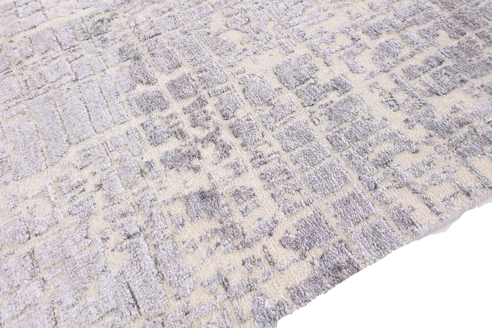 Hand-Knotted Wool Indian Rug, 244 × 317 cm