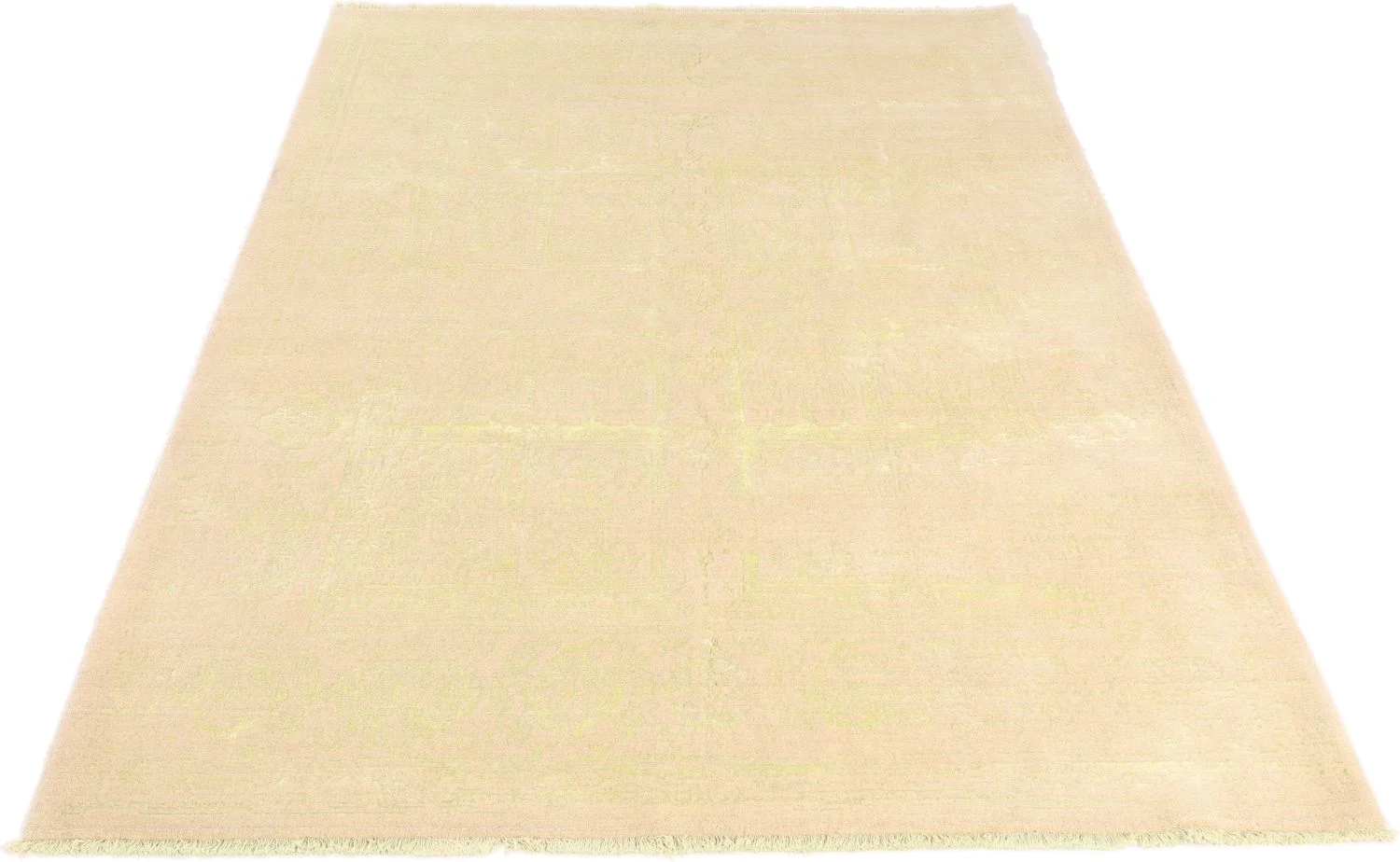 Hand-Knotted Wool & Silk Indian Rug, 181 × 240 cm