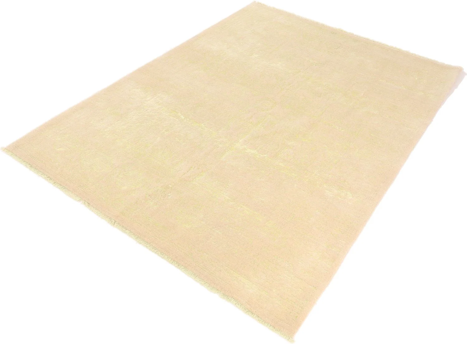 Hand-Knotted Wool & Silk Indian Rug, 181 × 240 cm
