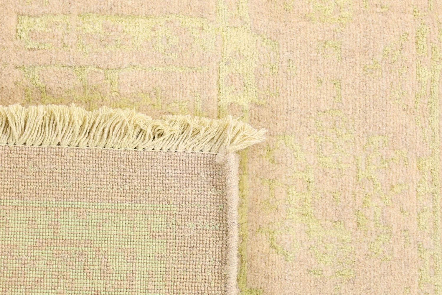 Hand-Knotted Wool & Silk Indian Rug, 181 × 240 cm
