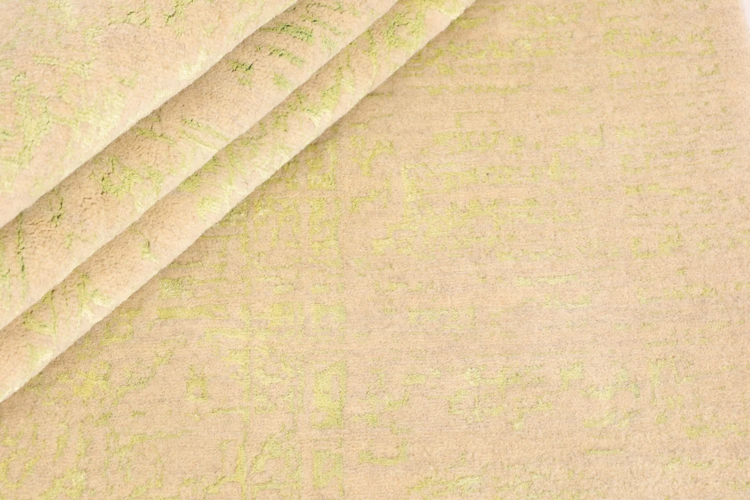 Hand-Knotted Wool & Silk Indian Rug, 181 × 240 cm