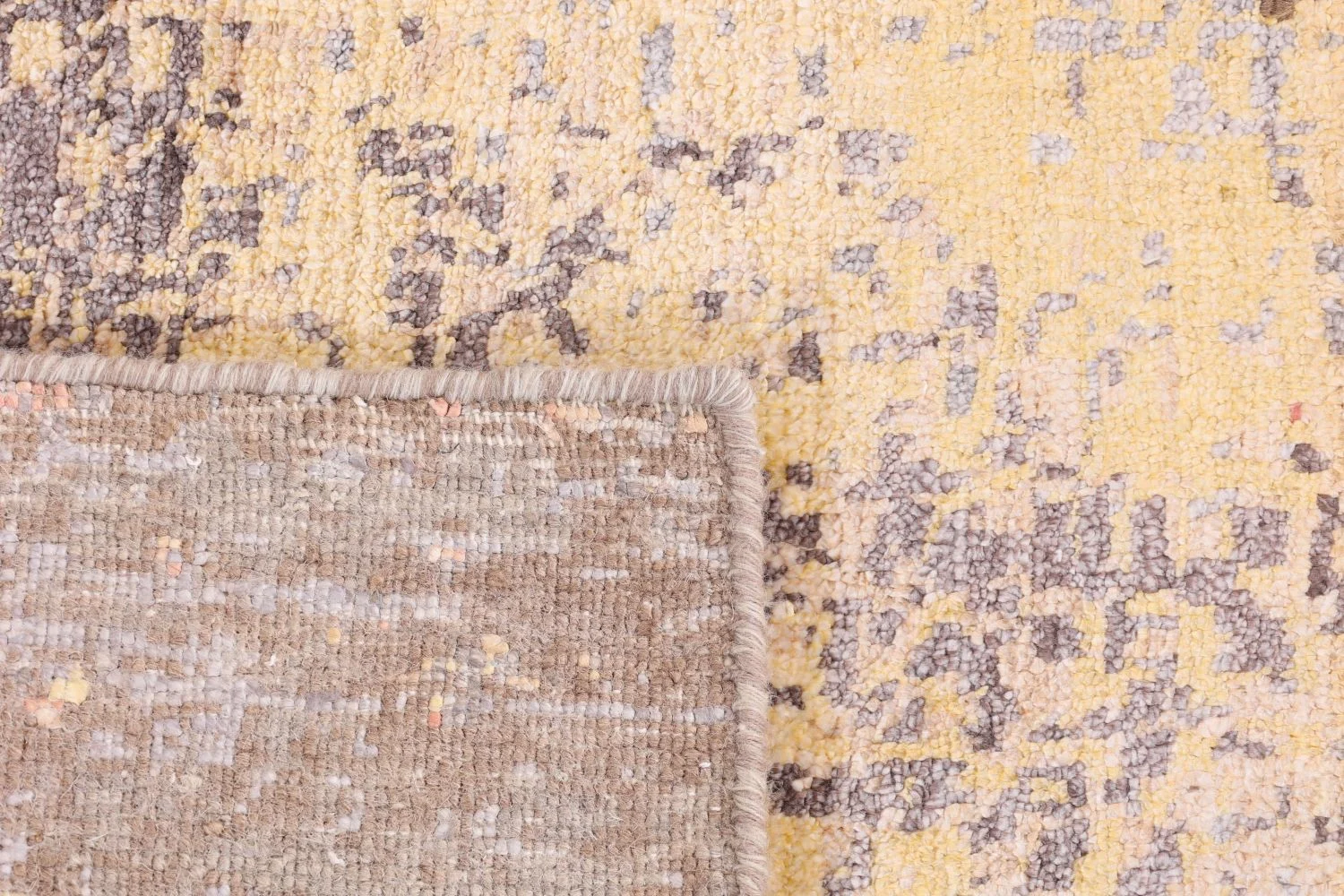 Hand-Knotted Wool & Silk Indian Rug, 174 × 240 cm