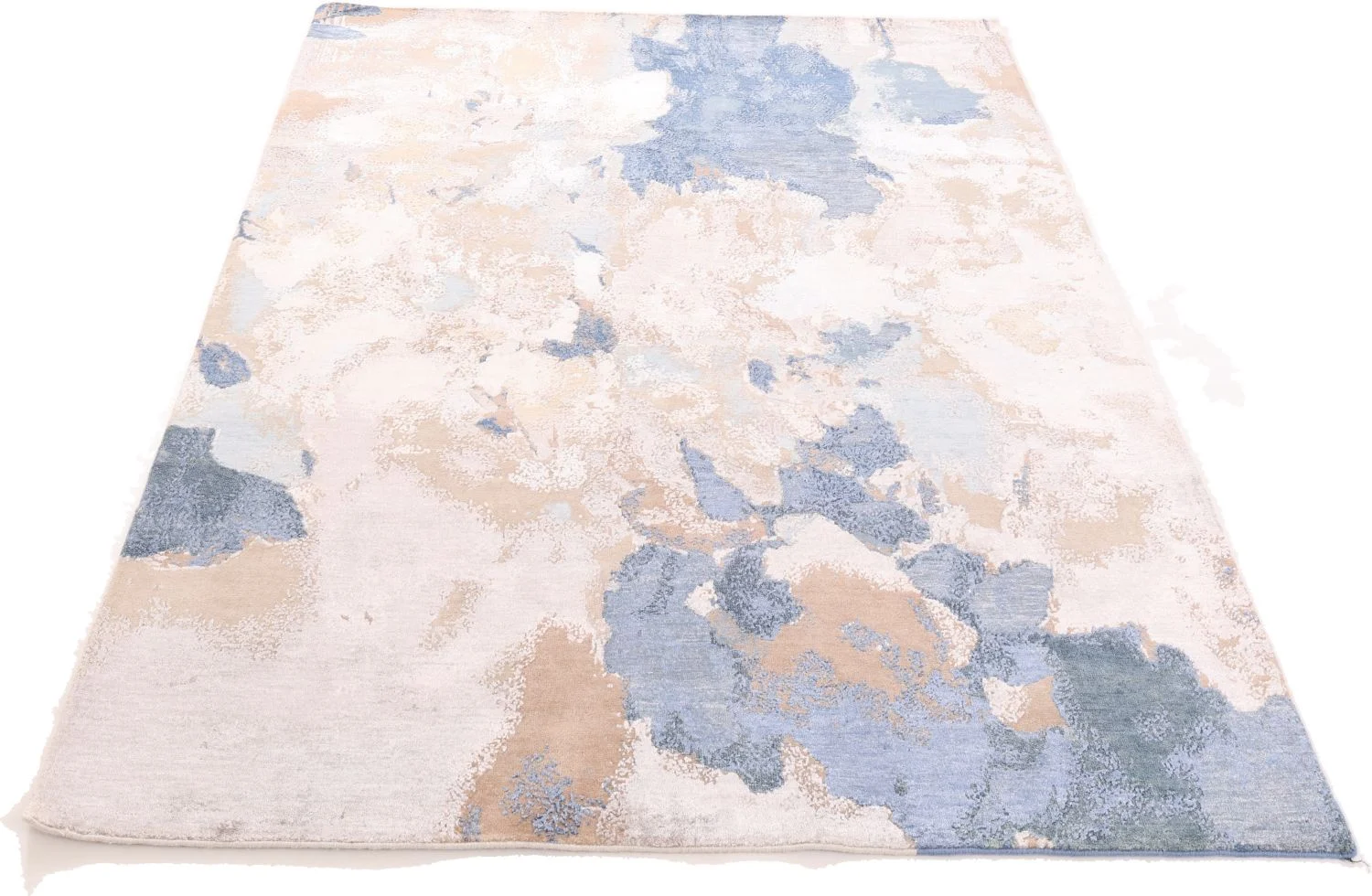 Indian Rug — hand-knotted, 172 × 242 cm, Wool & Silk