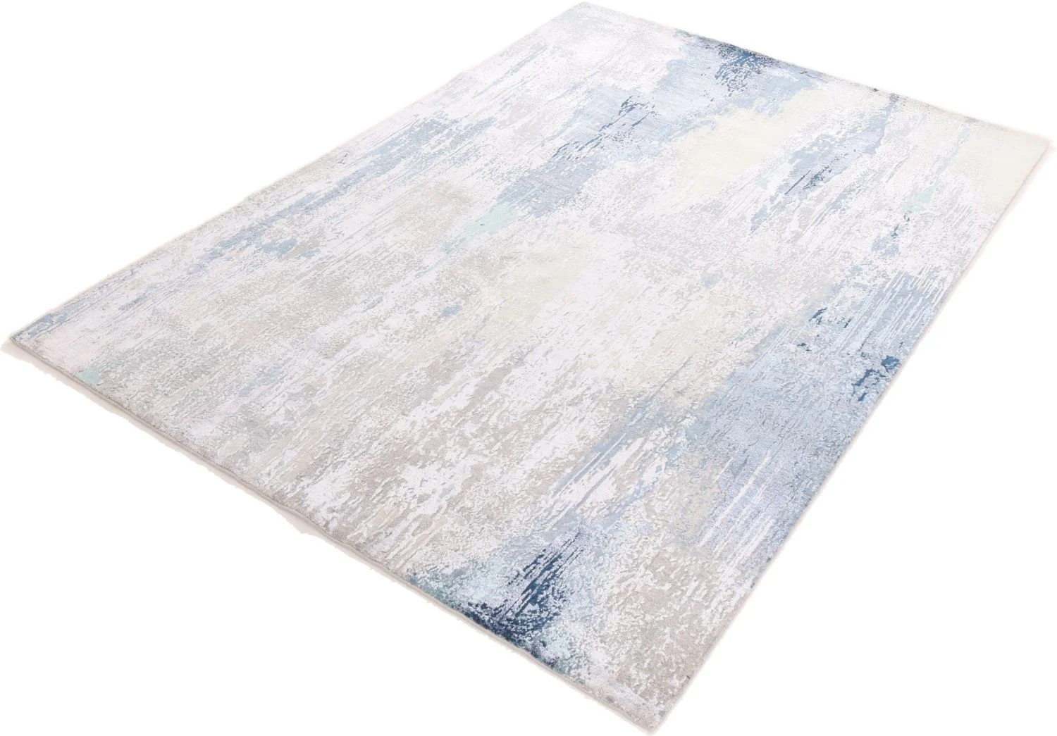 Hand-Knotted Wool & Silk Indian Rug, 172 × 247 cm