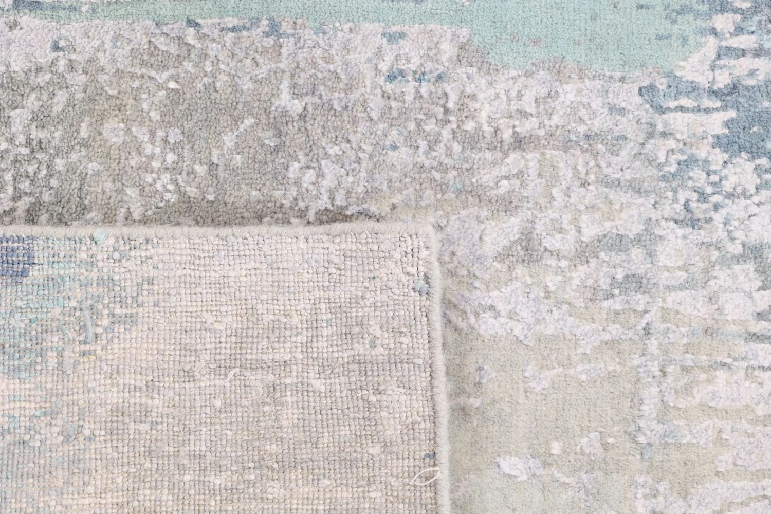 Hand-Knotted Wool & Silk Indian Rug, 172 × 247 cm