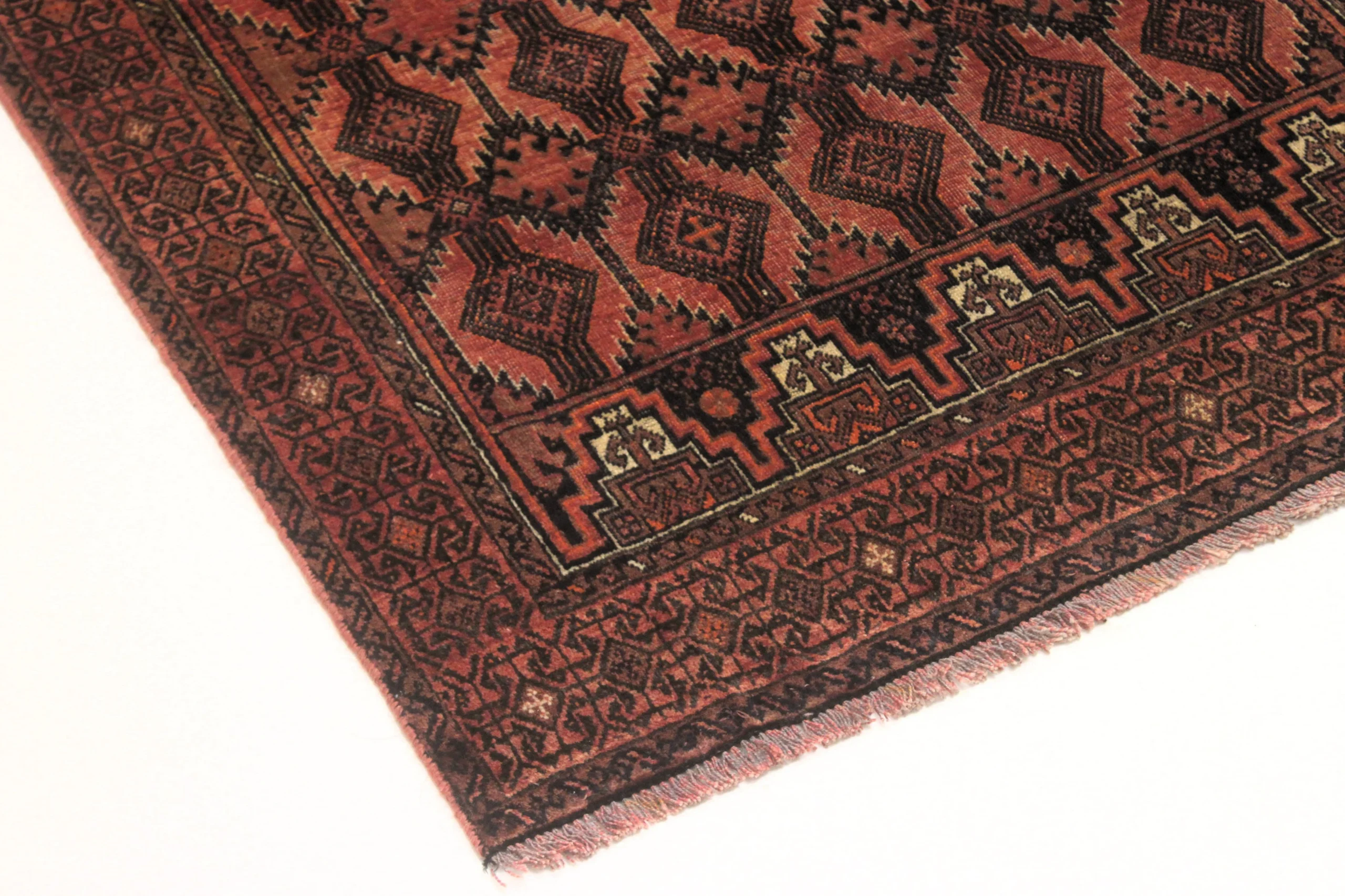 perserteppich-belutsch-189-x-96-cm-wolle-handgeknupft-rot-orange-16-scaled Hand-Knotted Wool Baluch Persian Rug, 189 × 96 cm