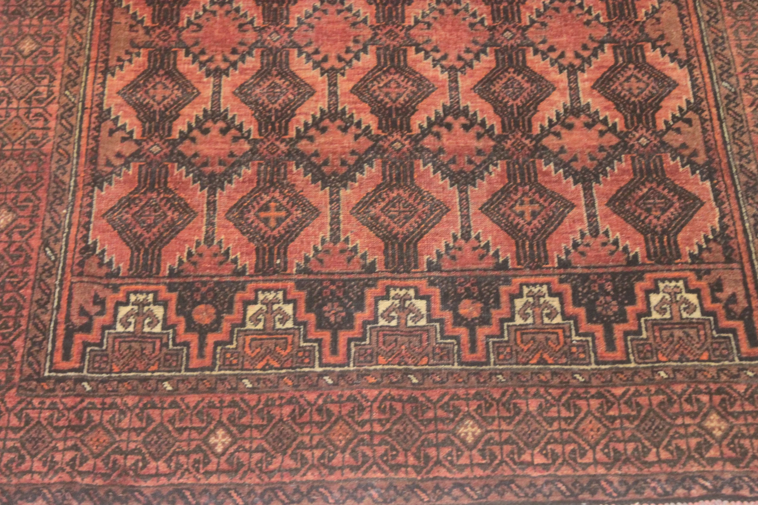 perserteppich-belutsch-189-x-96-cm-wolle-handgeknupft-rot-orange-22-scaled Hand-Knotted Wool Baluch Persian Rug, 189 × 96 cm