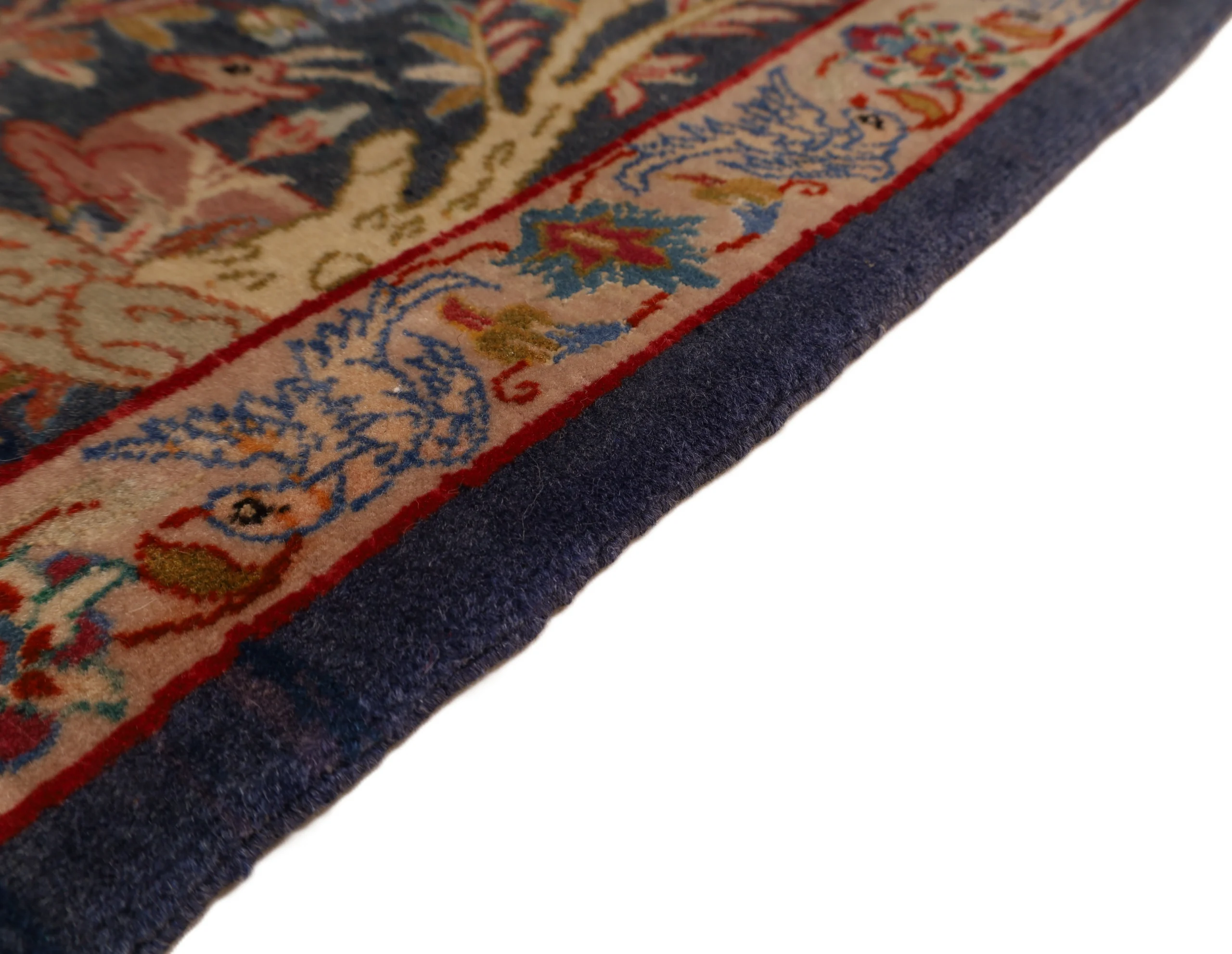 Hand-Knotted Wool & Silk Isfahan Persian Rug, 92 × 70 cm