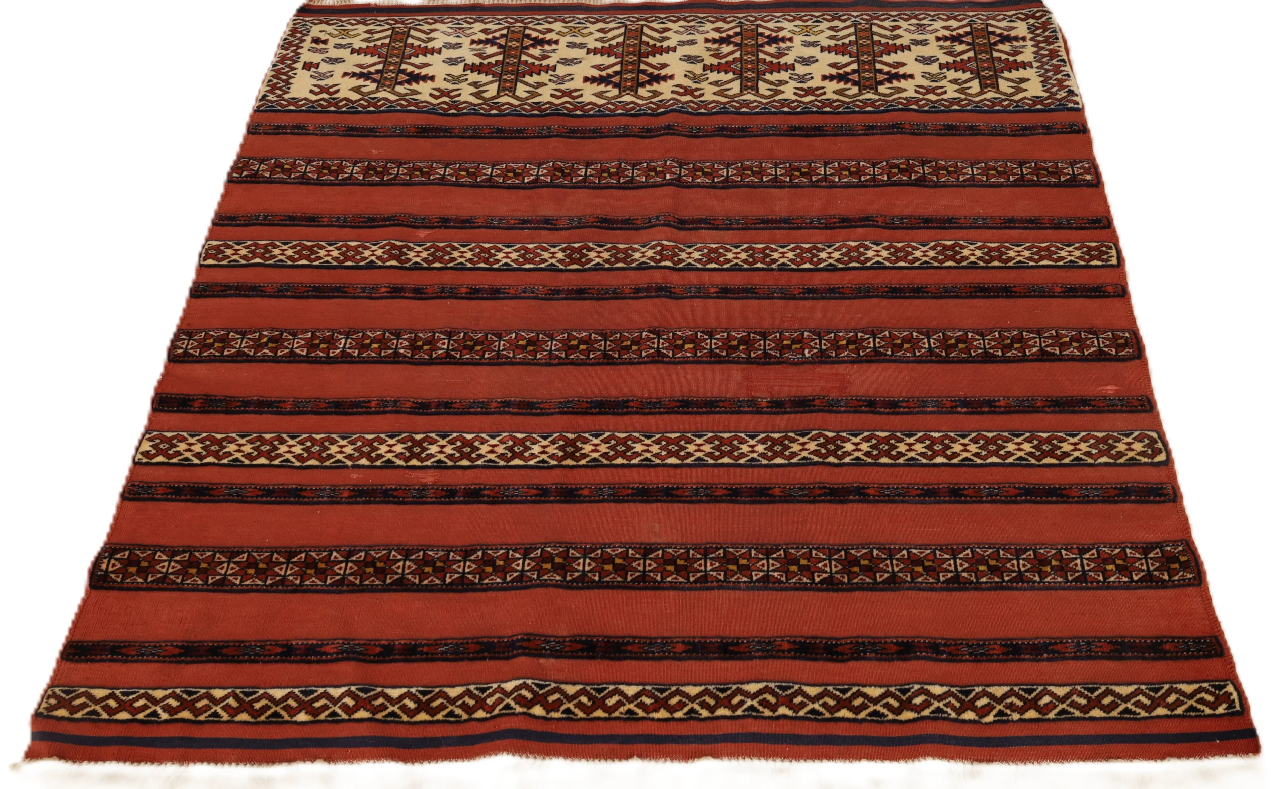 Turkmen Persian Rug — hand-knotted, 109 × 105 cm, Wool