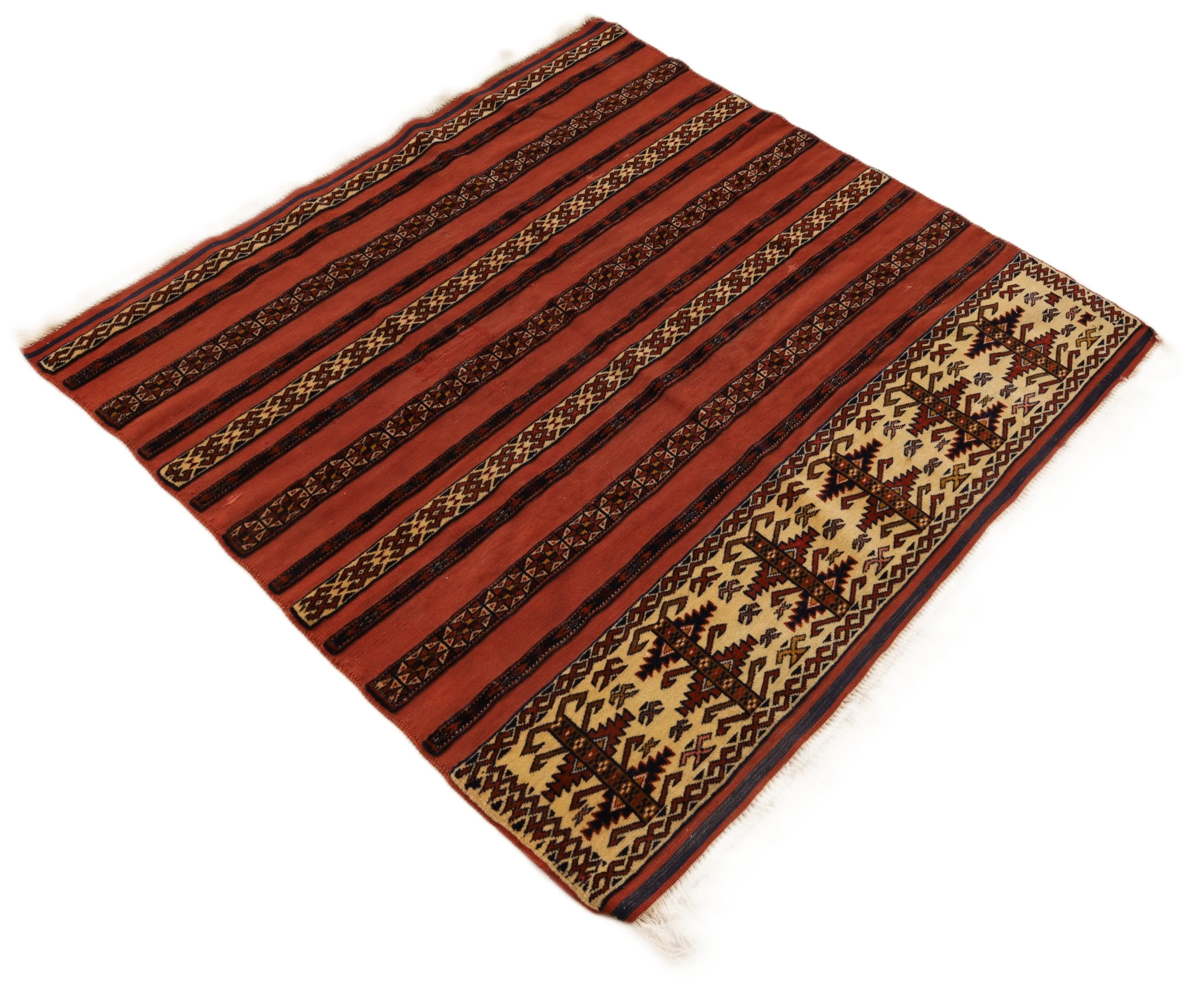 Turkmen Persian Rug — hand-knotted, 109 × 105 cm, Wool